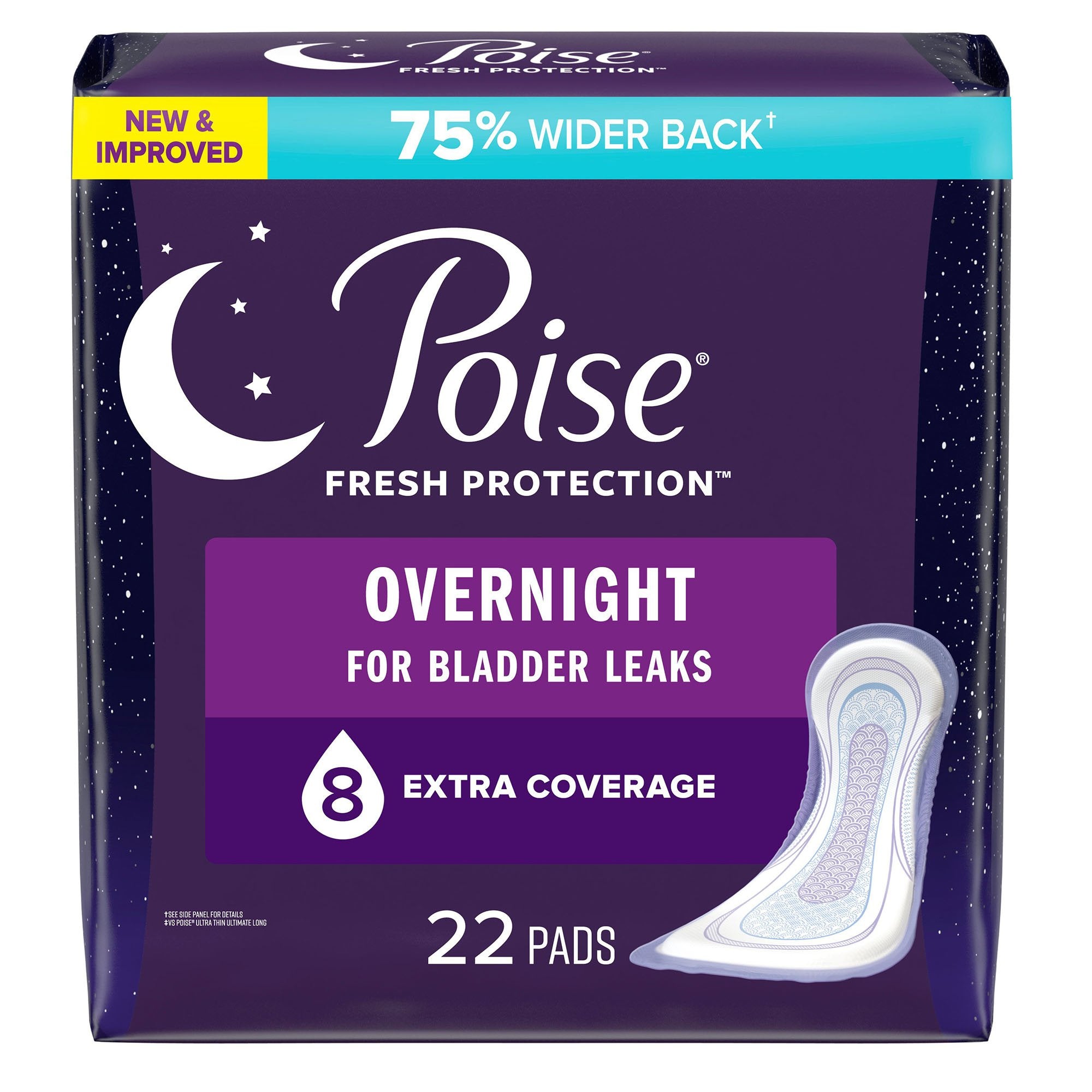 Poise® Fresh Protection™ Overnight Bladder Control Pads