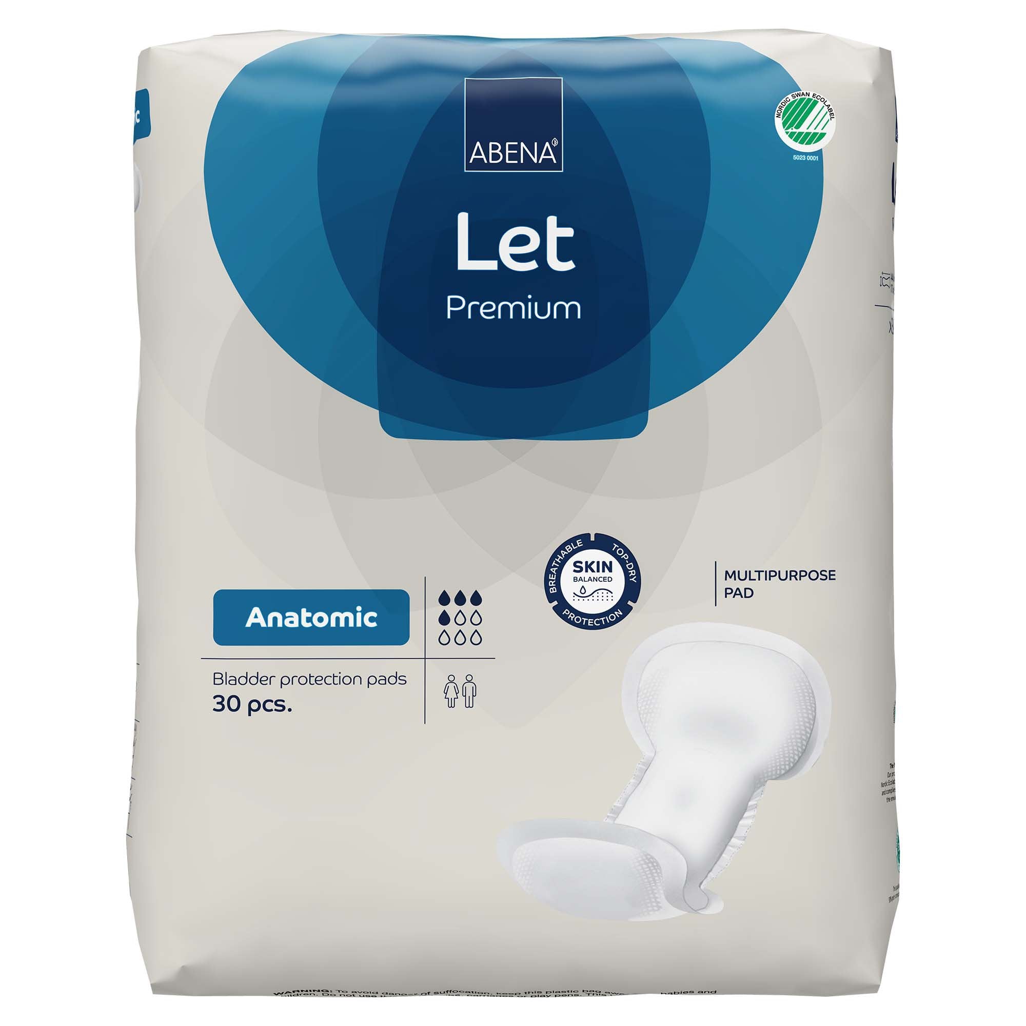 Incontinence Liner Abena® Abri-Let Anatomic 7.8 X 17.3 Inch Light Absorbency Fluff / Polymer Core One Size Fits Most - image 3