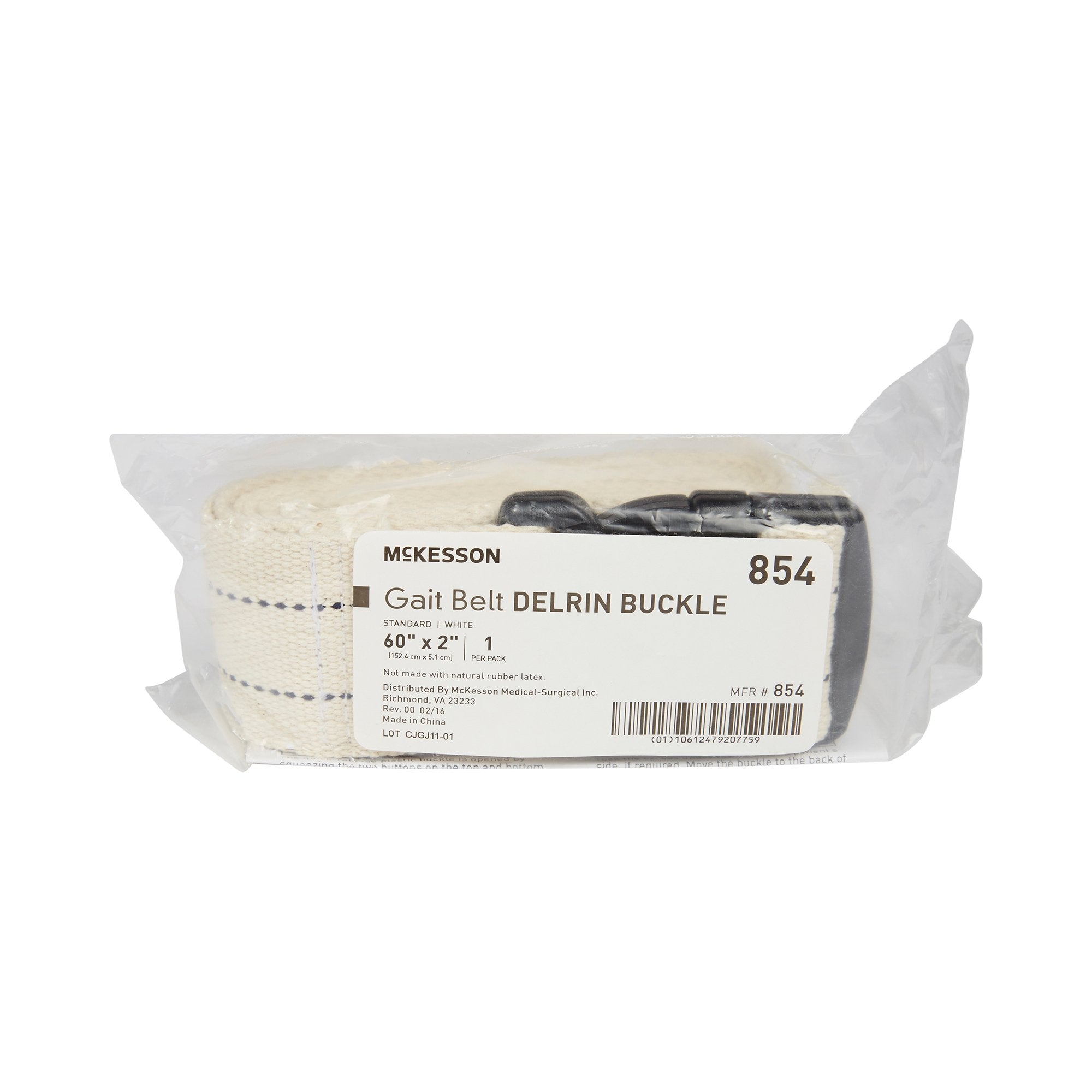 Gait Belt McKesson 60 Inch Length White Polyester - image 2