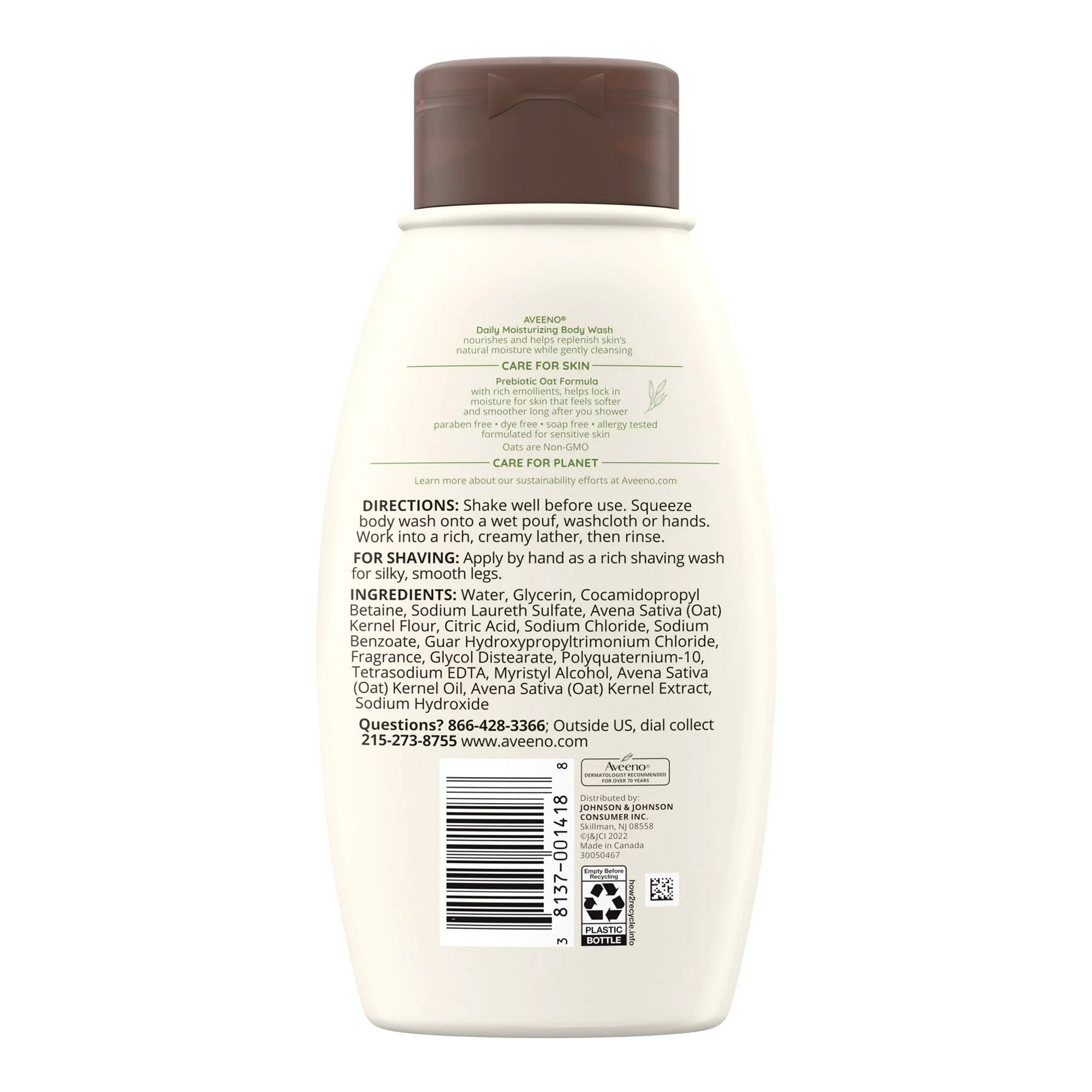 Body Wash Aveeno® Active Naturals Liquid 12 oz. Bottle Scented - image 2