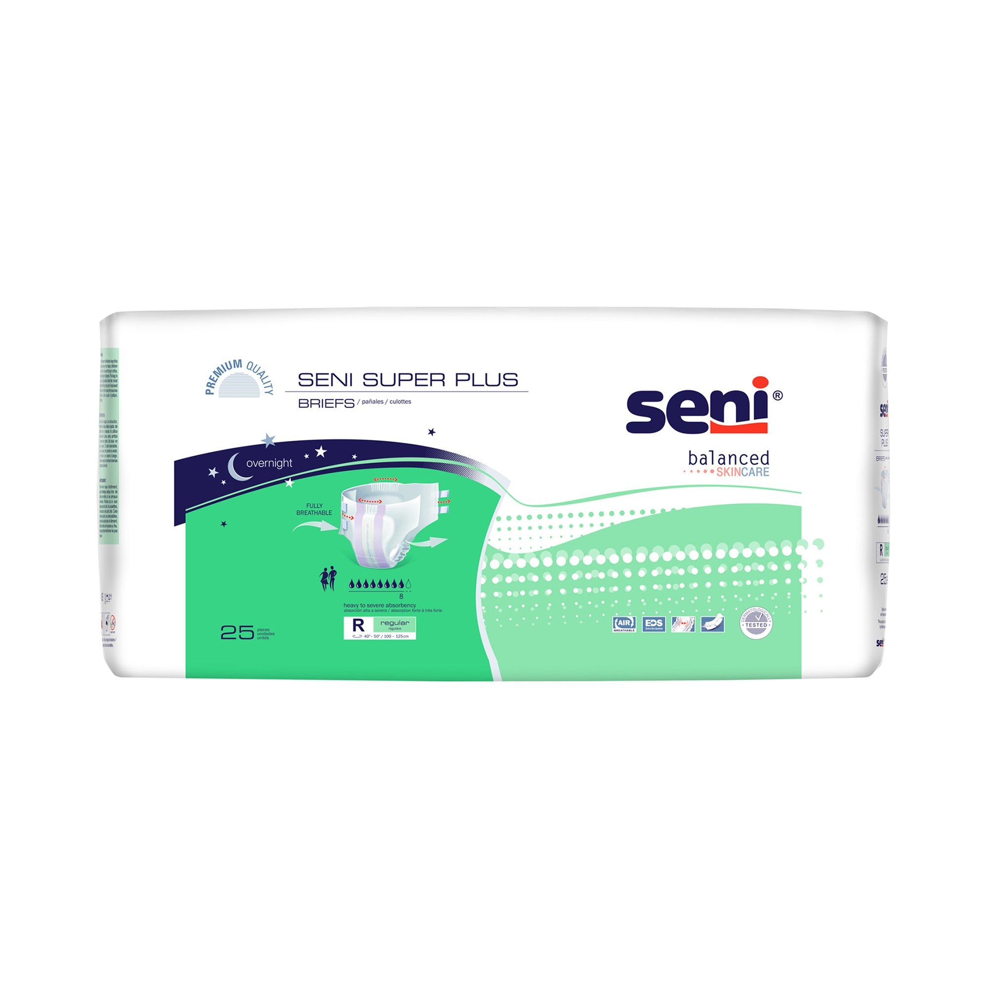 Seni® Super Plus Overnight Heavy Absorbency Incontinence Brief, Regular