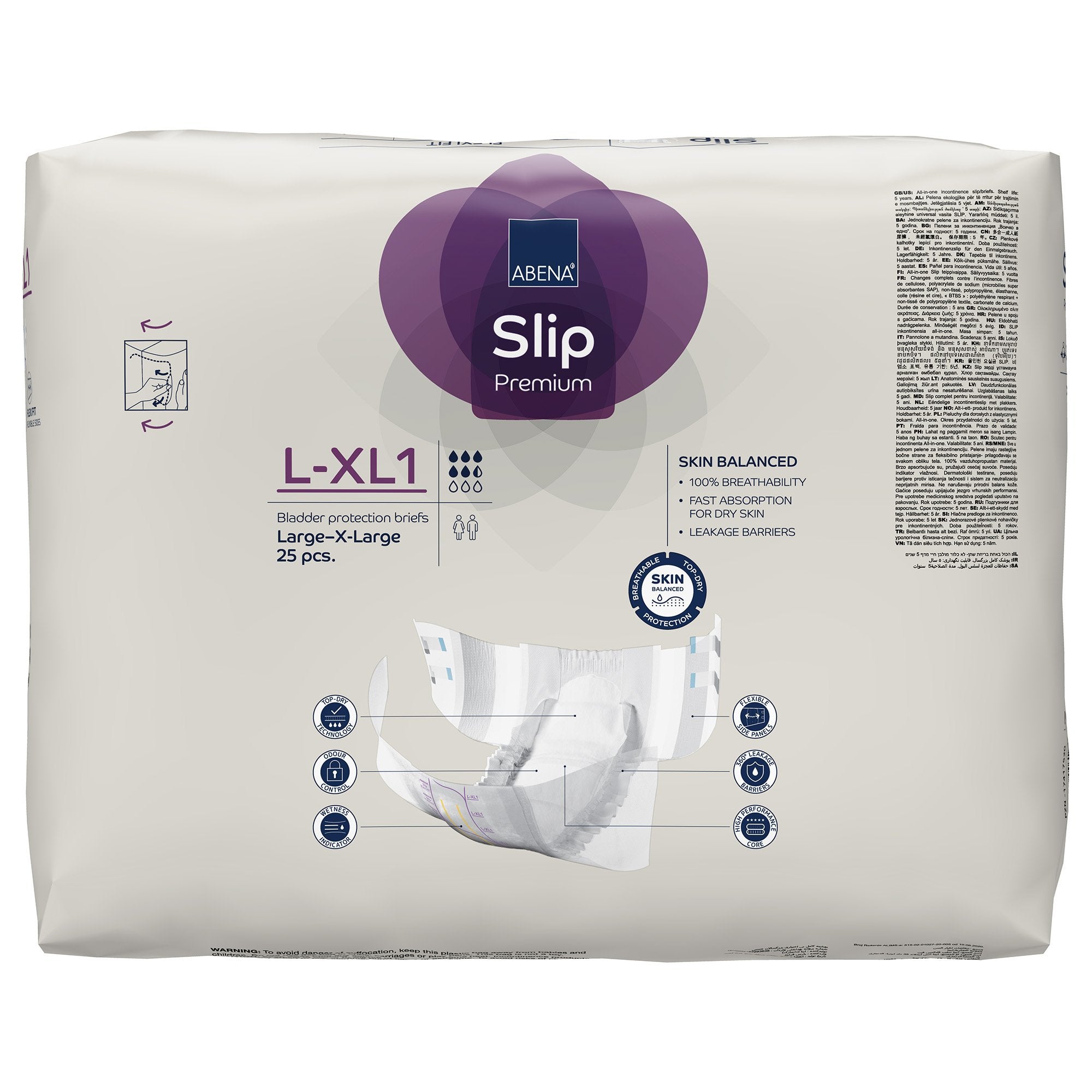 Incontinence Brief Abena Slip Flexi Fit Adult Large / X-Large Unisex Disposable Moderate Absorbency - image 5