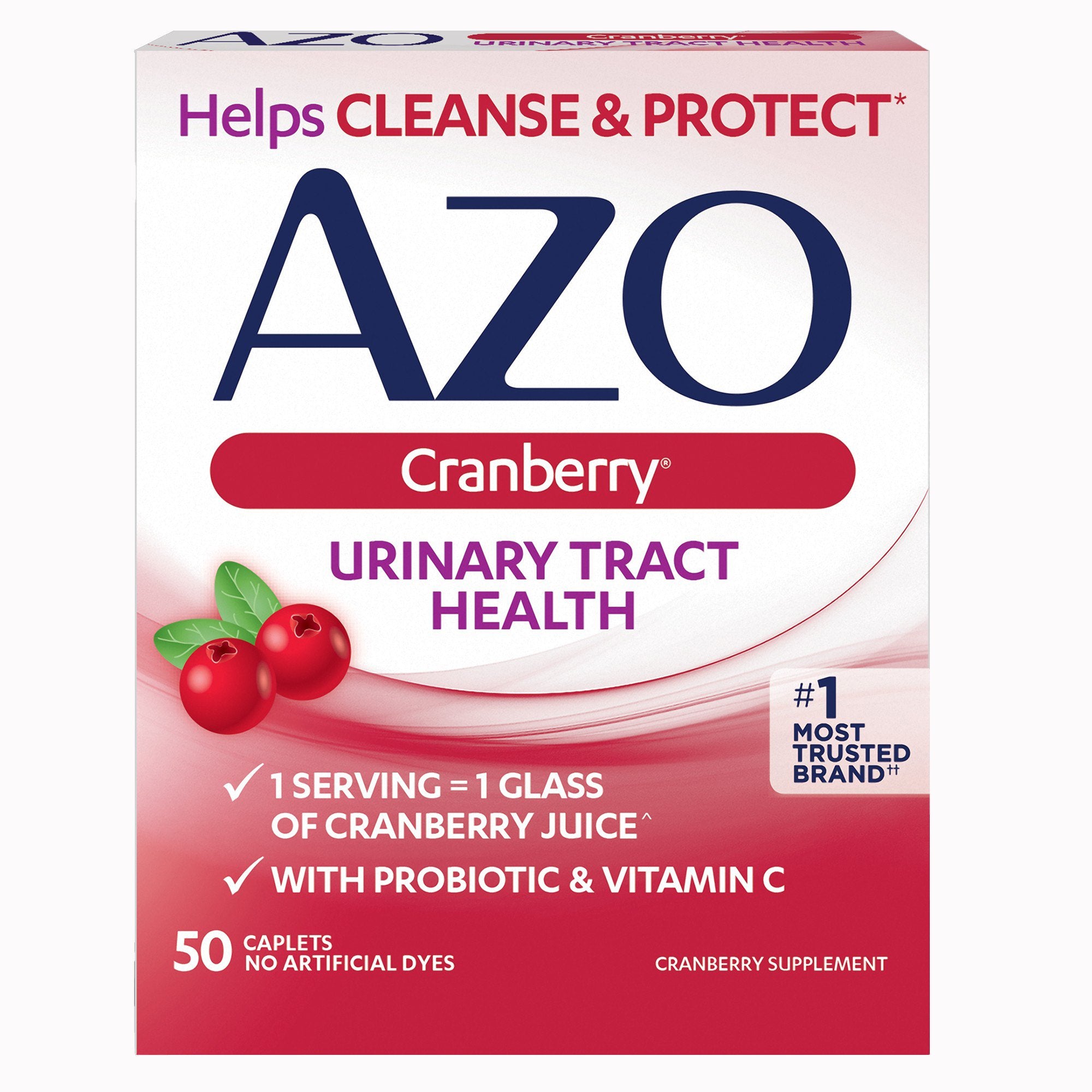 AZO® Cranberry Caplets, Cranberry Powder with a Probiotic + Vitamin C