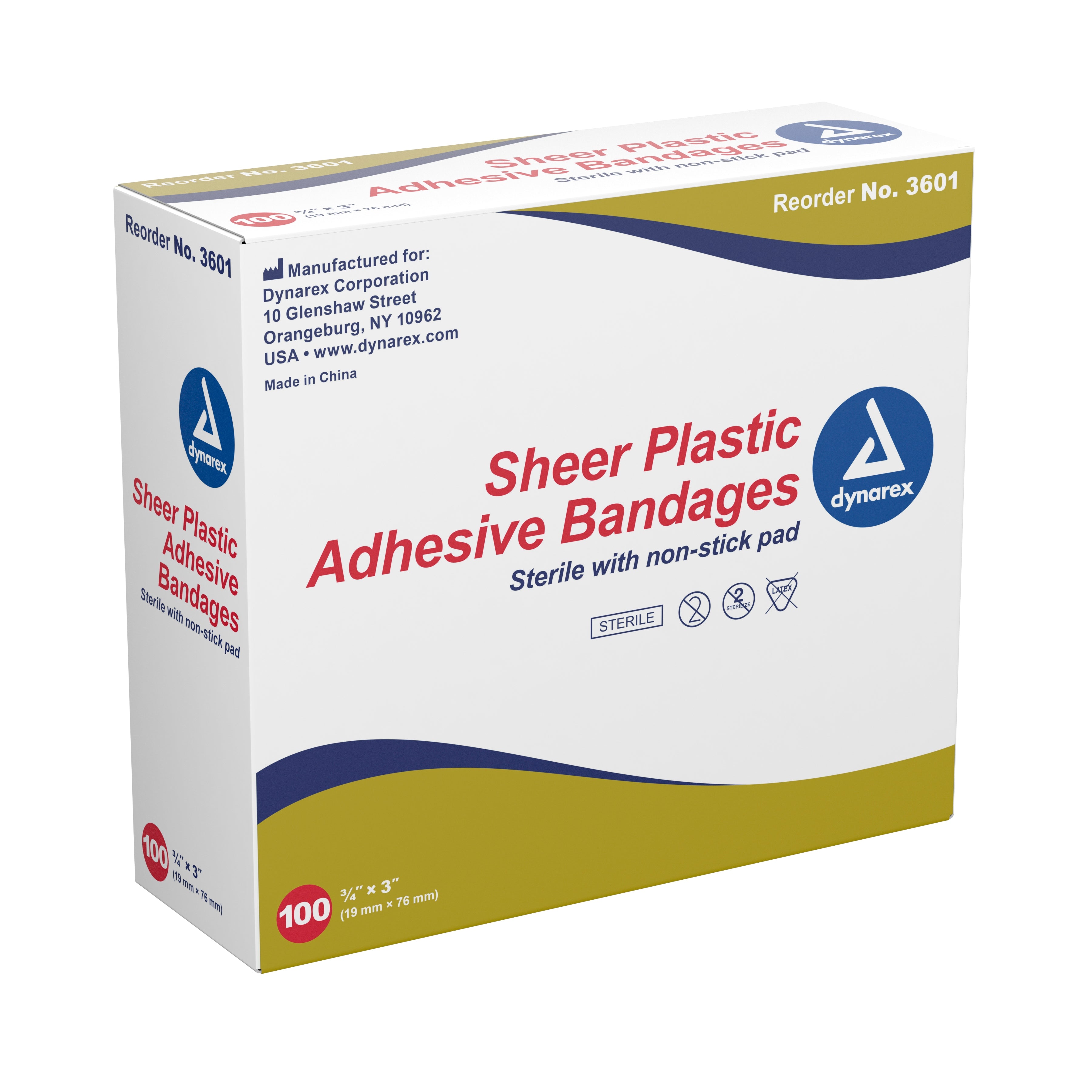 Adhesive Strip Dynarex® Plastic Tan 3/4 X 3 Inch Sterile - image 3