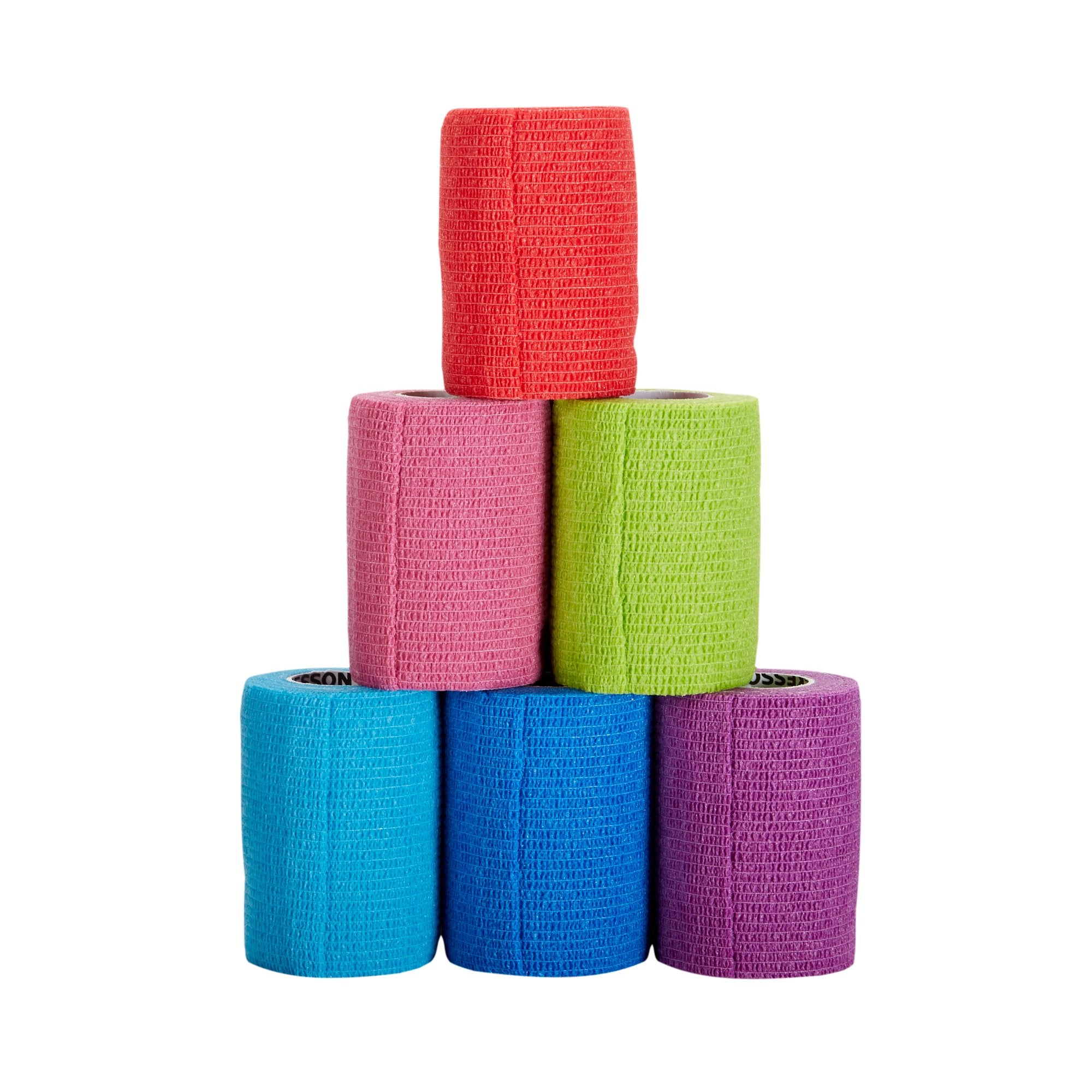 Cohesive Bandage McKesson 3 Inch X 5 Yard Self-adherent Closure Purple / Pink / Green / Light Blue / Royal Blue / Red NonSterile Standard Compression - image 2