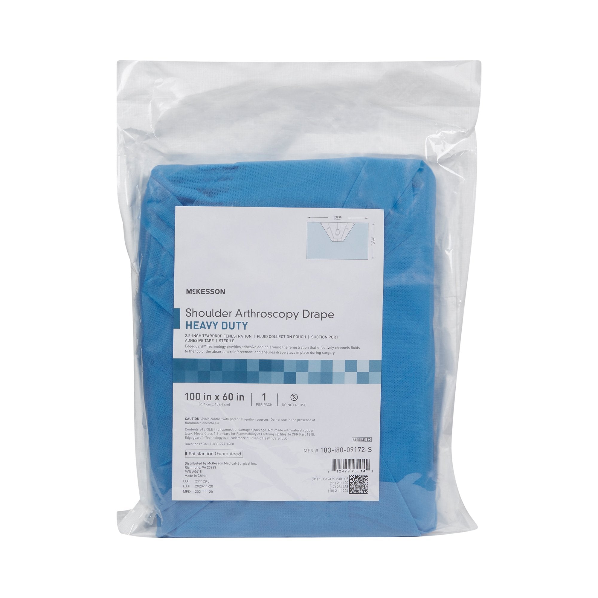 McKesson Sterile Heavy-Duty Shoulder Arthroscopy Drape, 60 x 100 Inch