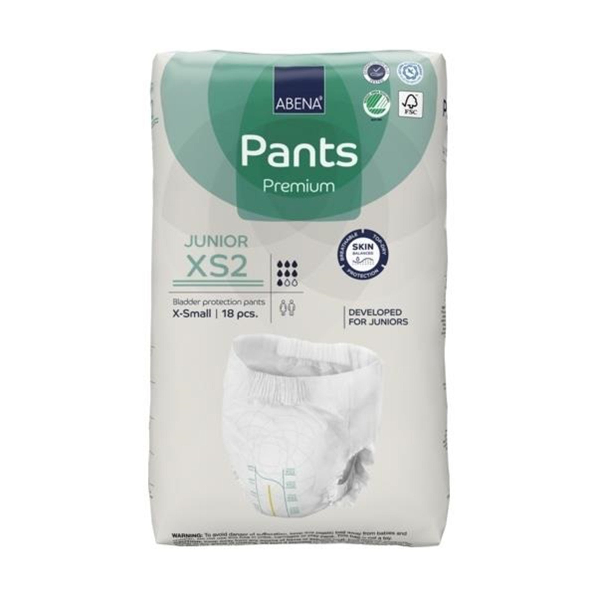 Unisex Youth Absorbent Underwear Abena® Premium Pants Junior XS2 Pull On with Tear Away Seams X-Small Disposable Moderate Absorbency - image 5