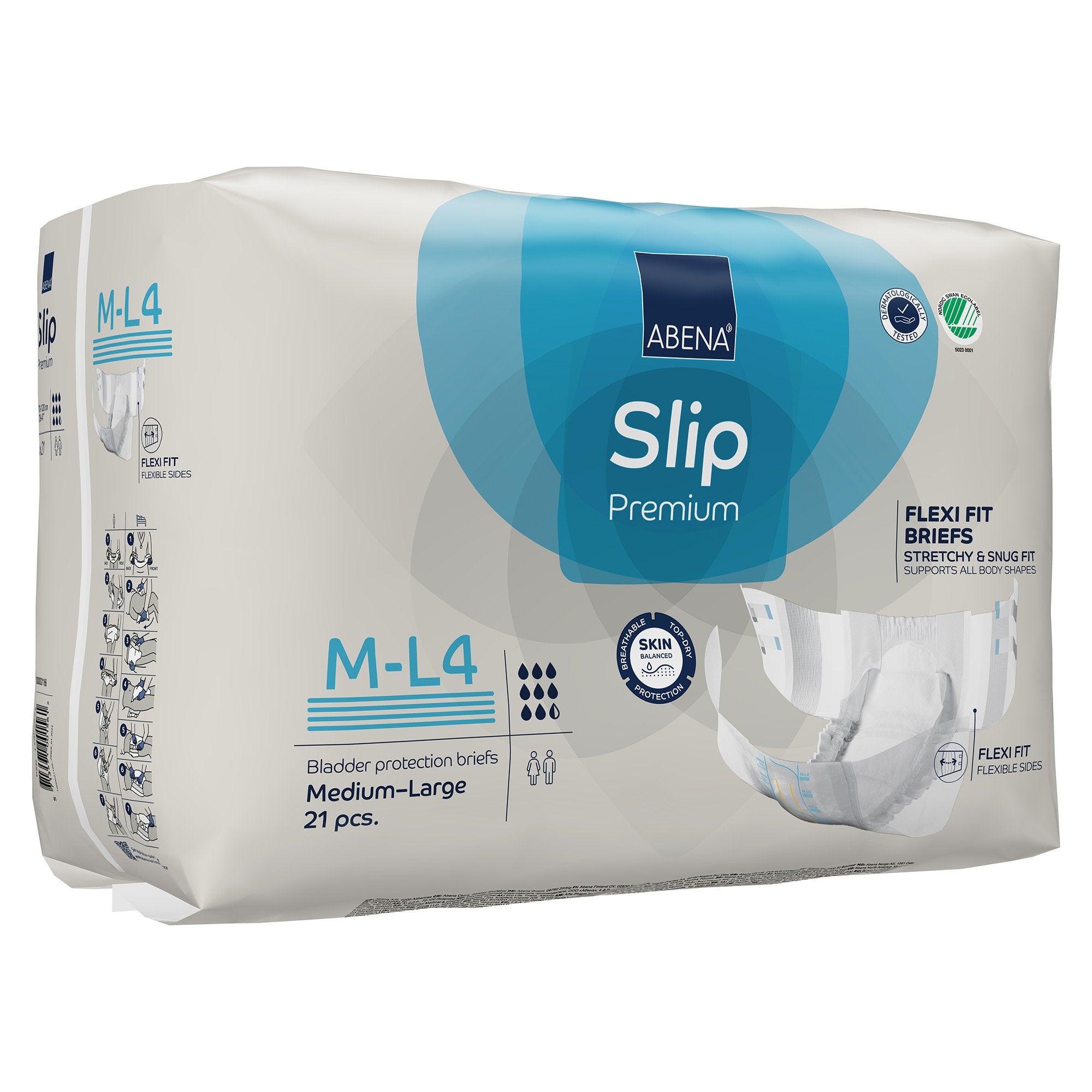 Incontinence Brief Abena Slip Flexi Fit Adult Medium / Large Unisex Disposable Heavy Absorbency - image 3