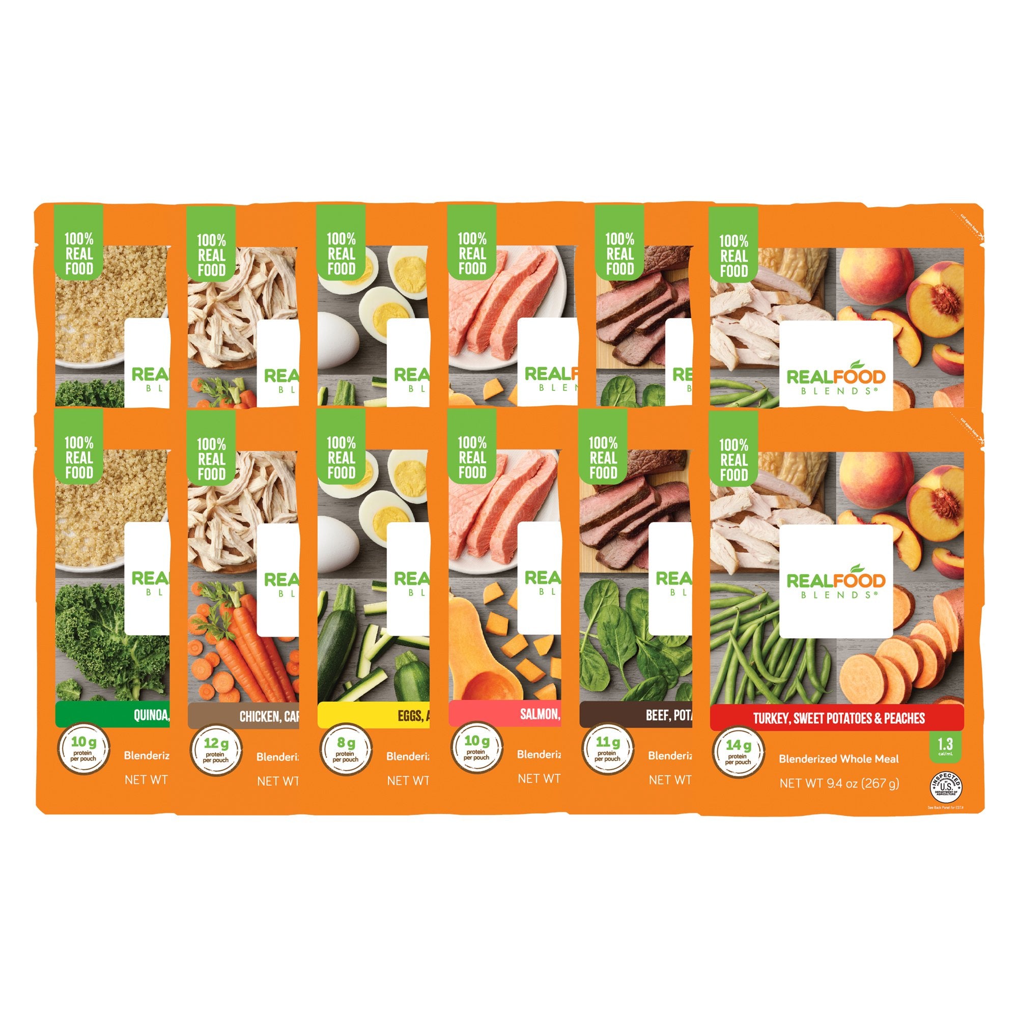 Real Food Blends™ Variety Pack Pureed Food Blend for Tube Feed, 9.4-ounce pouch