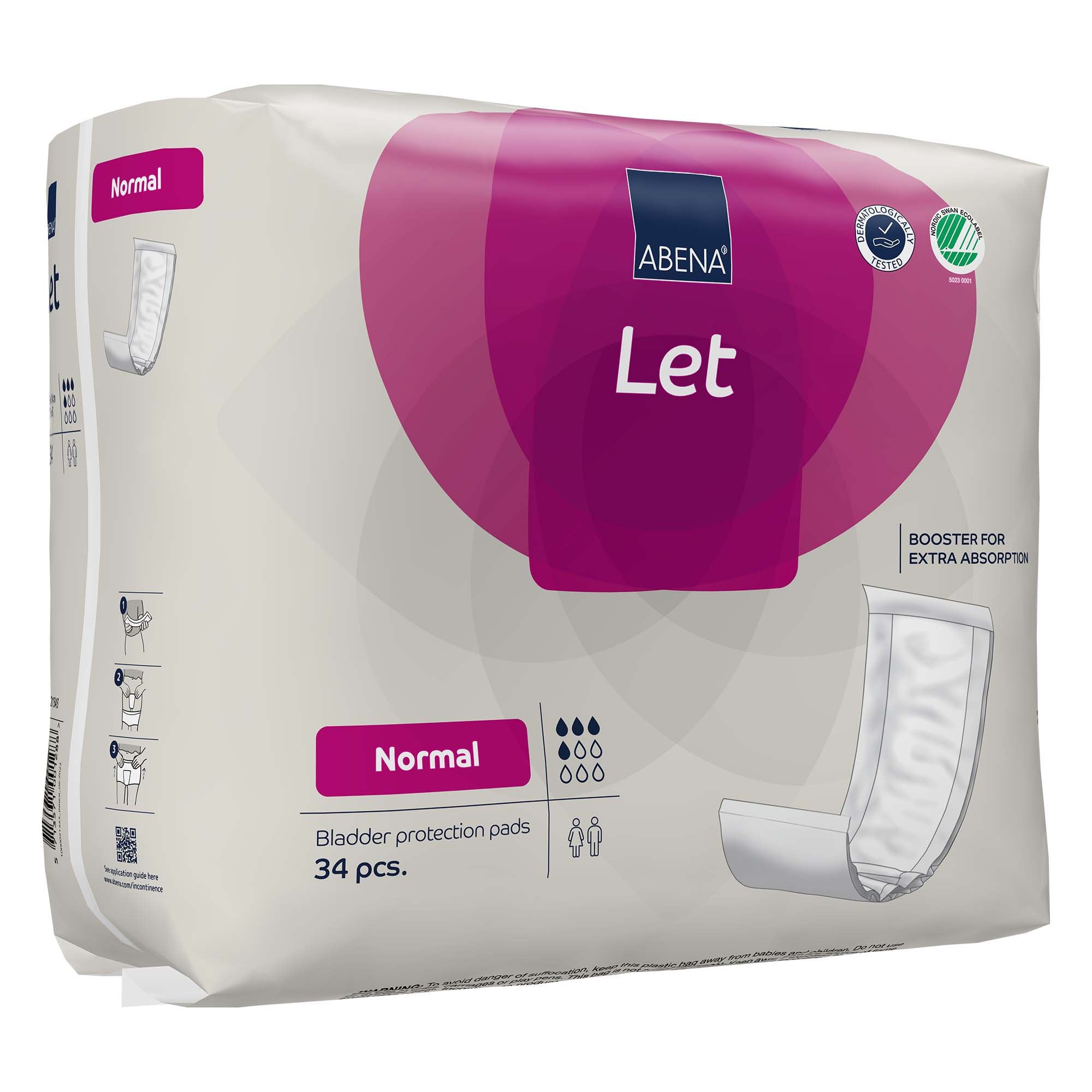 Incontinence Liner Abena® Abri-Let Normal 4.3 X 15.3 Inch Light Absorbency Fluff / Polymer Core One Size Fits Most - image 3