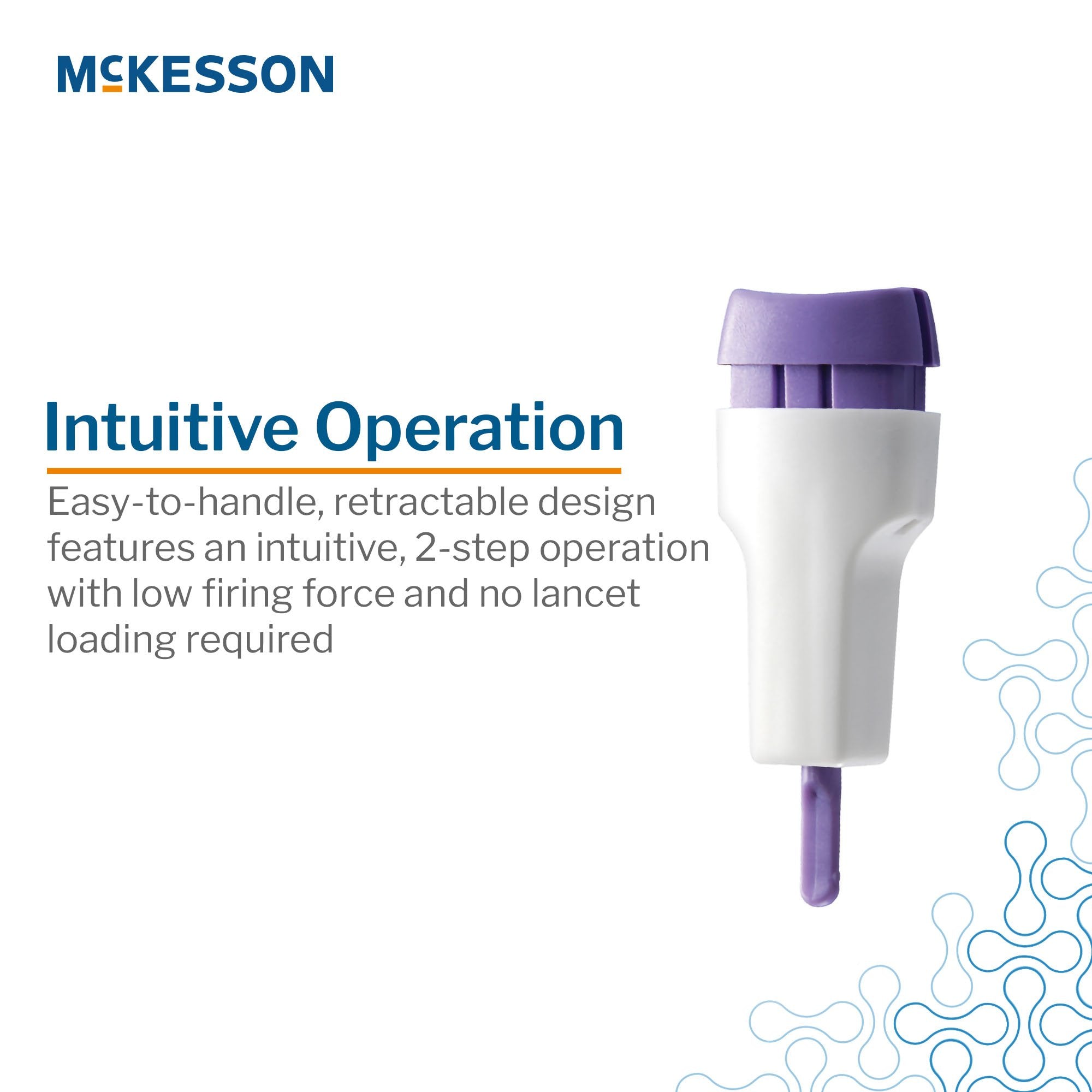Safety Lancet McKesson 28 Gauge Retractable Push Button Activation Finger - image 3