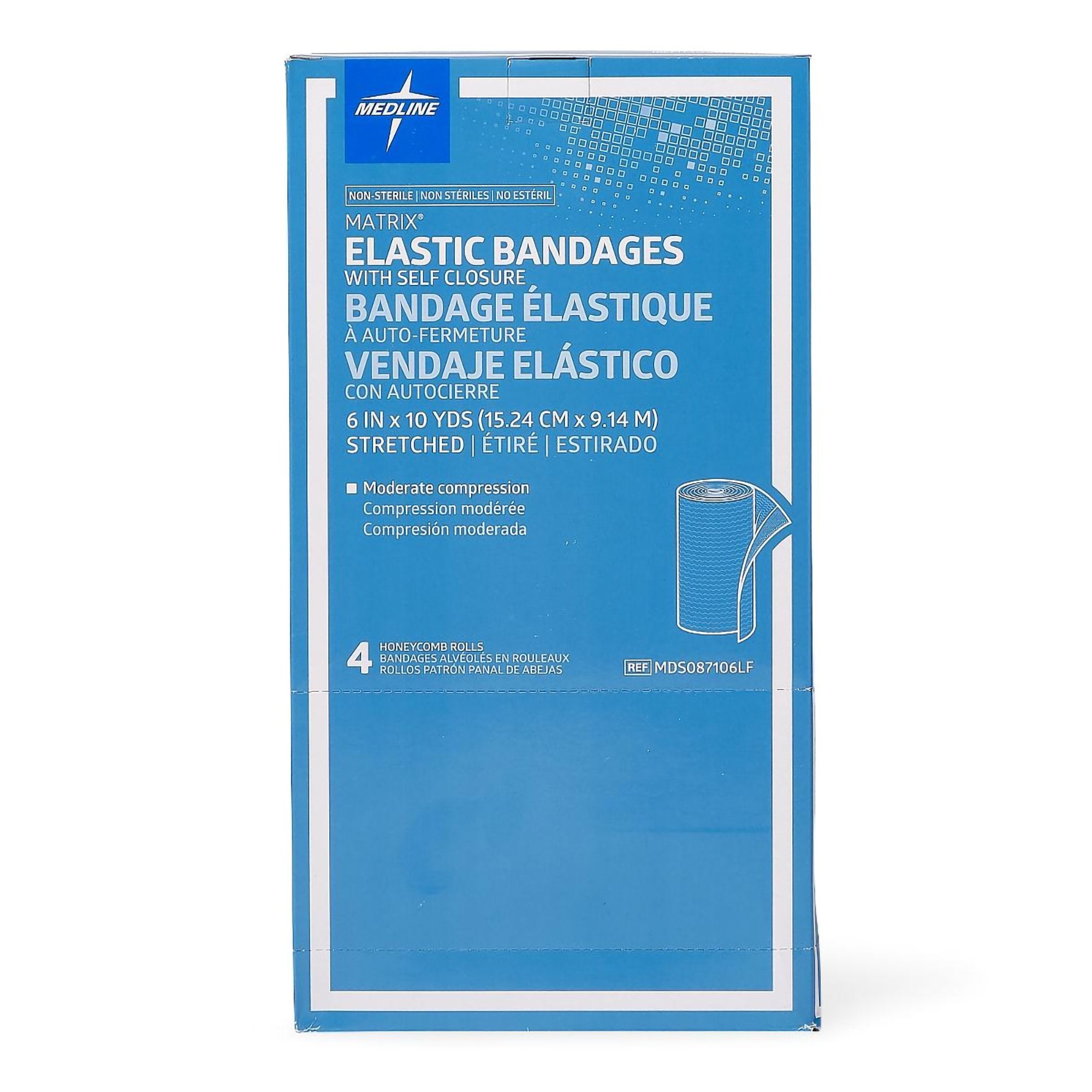 Elastic Bandage Matrix 6 Inch X 10 Yard Double Hook and Loop Closure Natural NonSterile Medium Compression - image 3