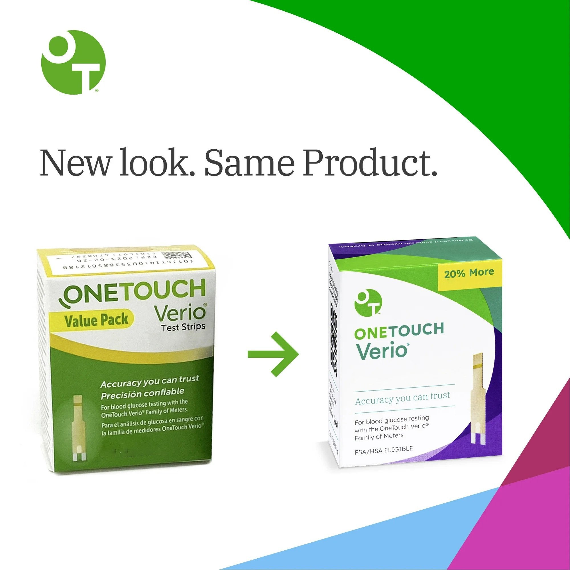 Blood Glucose Test Strips OneTouch® Verio® 50 Strips per Pack For OneTouch® Verio® Family of Meters - image 2