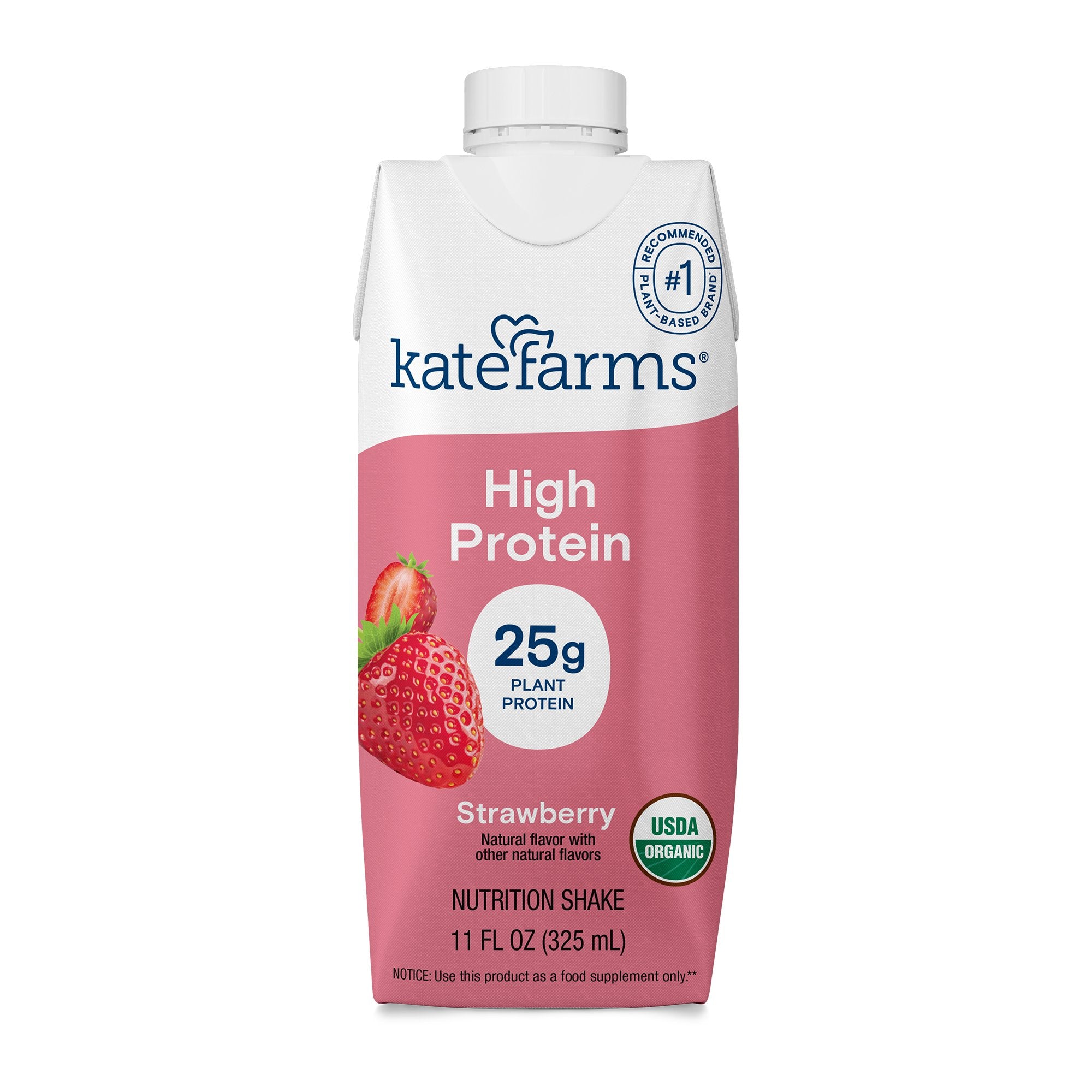 Oral Supplement Kate Farms High Protein Strawberry Flavor Liquid 11 oz. Carton - image 2