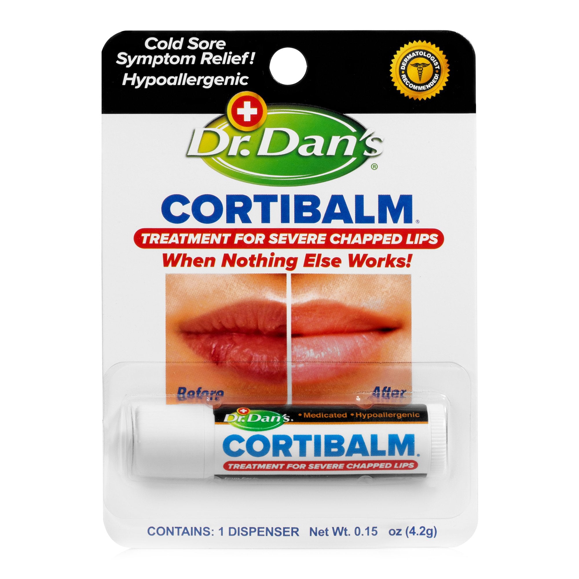 Lip Balm Dr. Dan's CortiBalm™ 0.14 oz. Balm Tube Unflavored