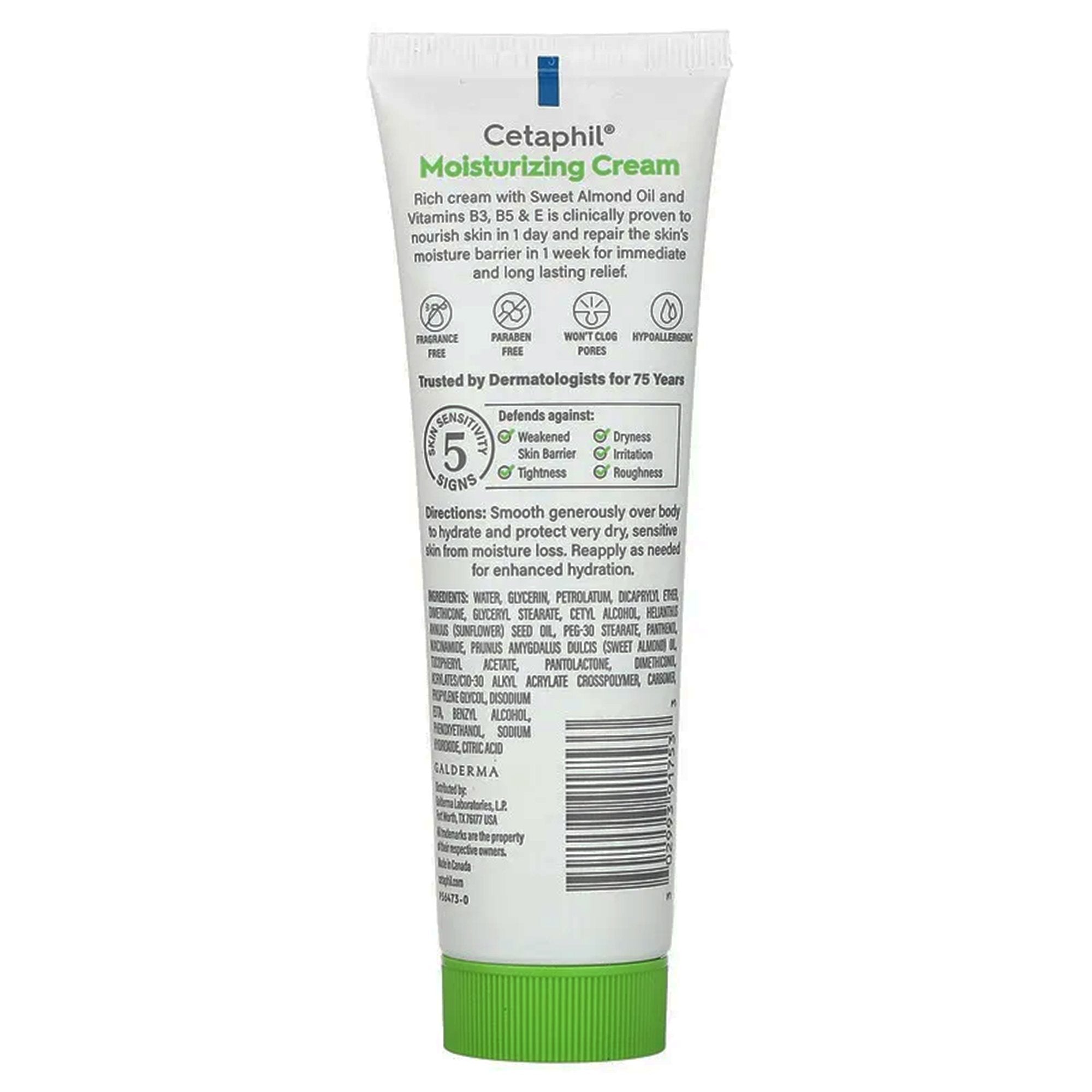 Hand and Body Moisturizer Cetaphil® 3 oz. Tube Unscented Cream - image 2