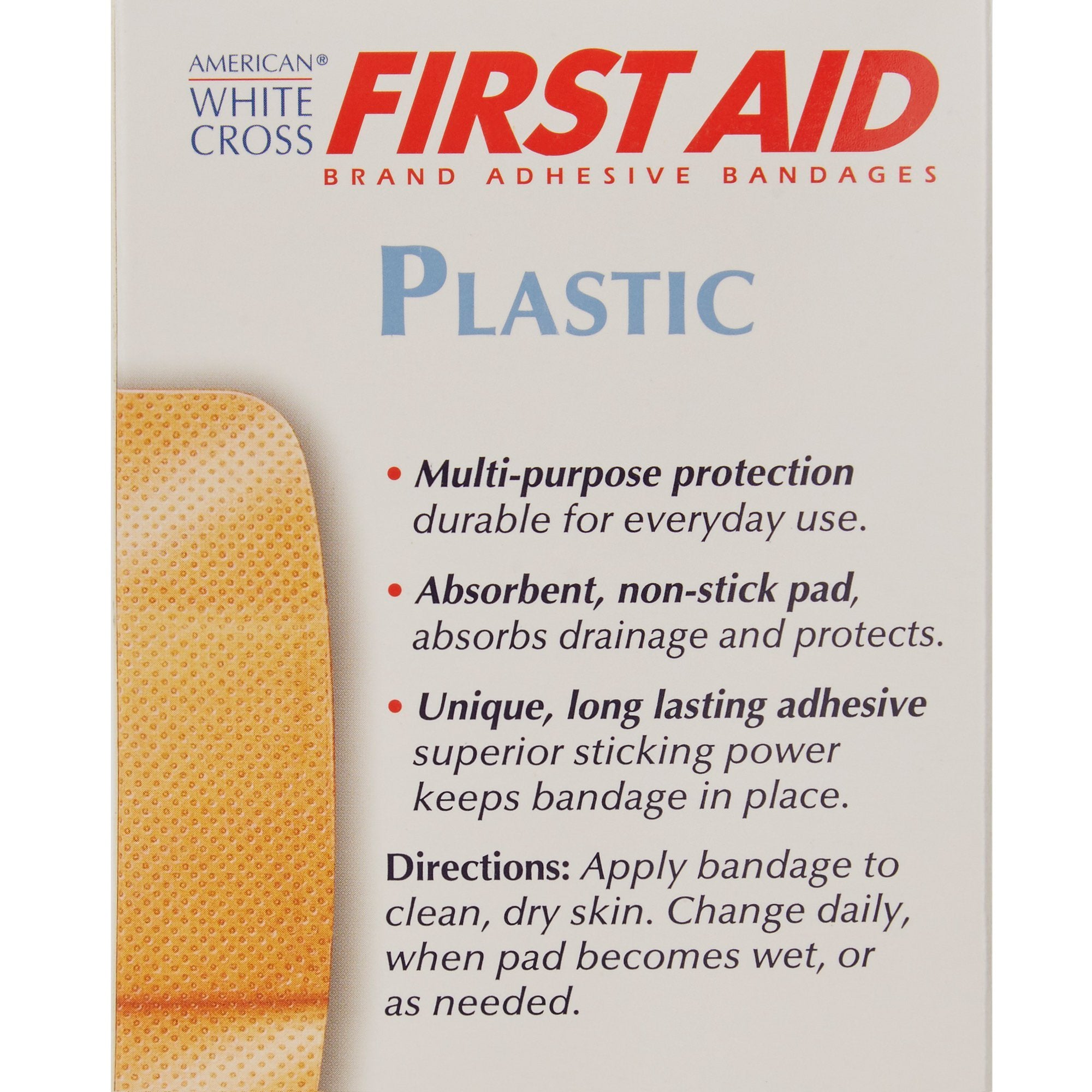 Adhesive Strip American White Cross® First Aid Plastic Tan 2 X 4 Inch Sterile - image 4