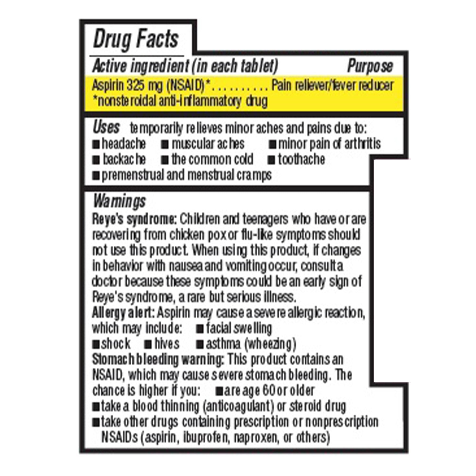 Pain Relief Geri-Care® 325 mg Strength Aspirin Tablet 100 per Bottle - image 3