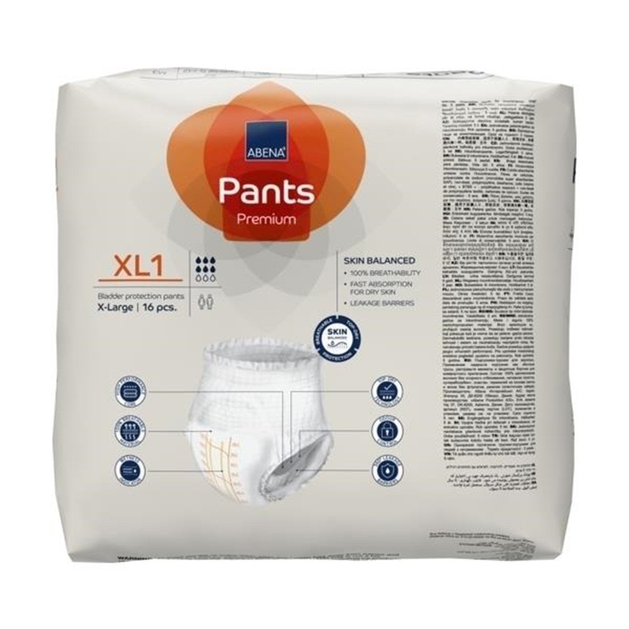 Absorbent Underwear Abena® Premium Pants XL1 Pull On with Tear Away Seams Adult X-Large Unisex Disposable Heavy Absorbency - image 6