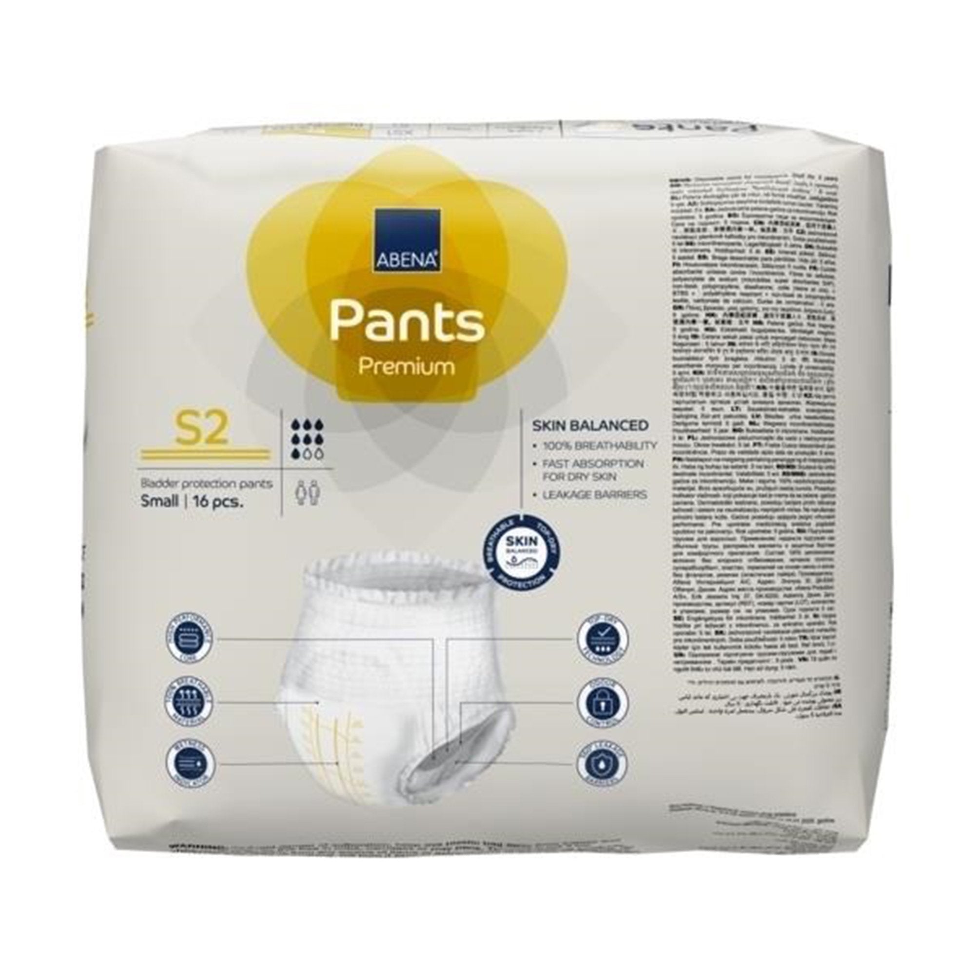 Absorbent Underwear Abena® Premium Pants S2 Pull On with Tear Away Seams Adult Small Unisex Disposable Heavy Absorbency - image 6