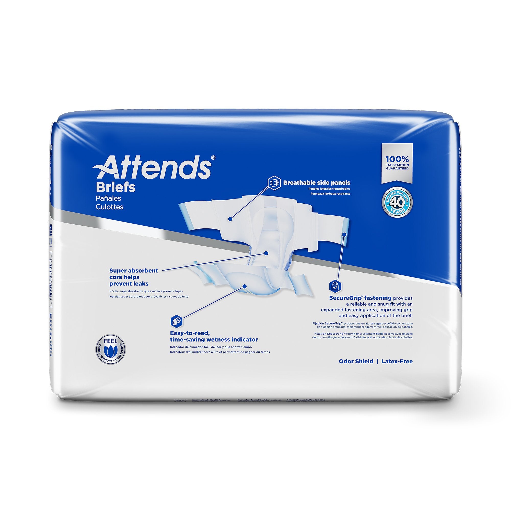 Incontinence Brief Attends® Care Advanced Adult X-Large Unisex Disposable Heavy Absorbency - image 4