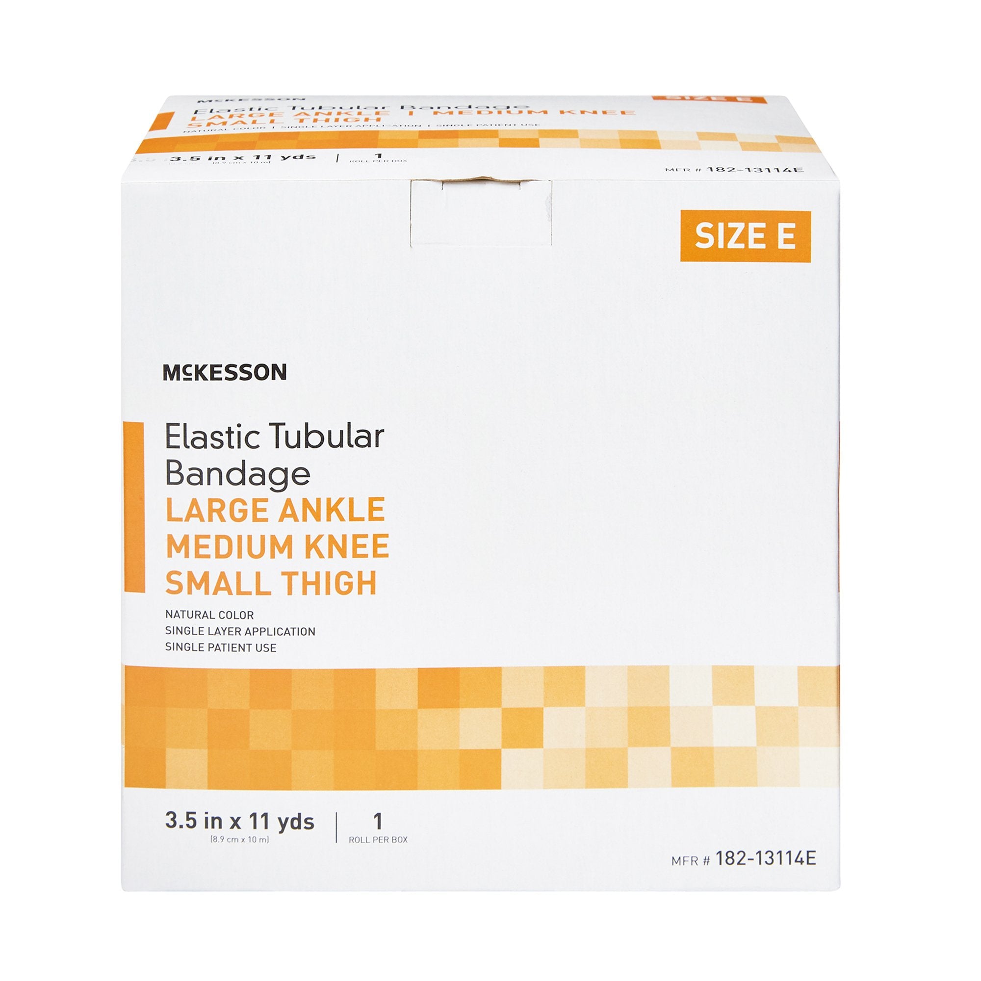 Elastic Tubular Support Bandage McKesson Spandagrip™ 3-1/2 Inch X 11 Yard Large Ankle / Medium Knee Pull On Natural NonSterile Size E Standard Compression - image 2
