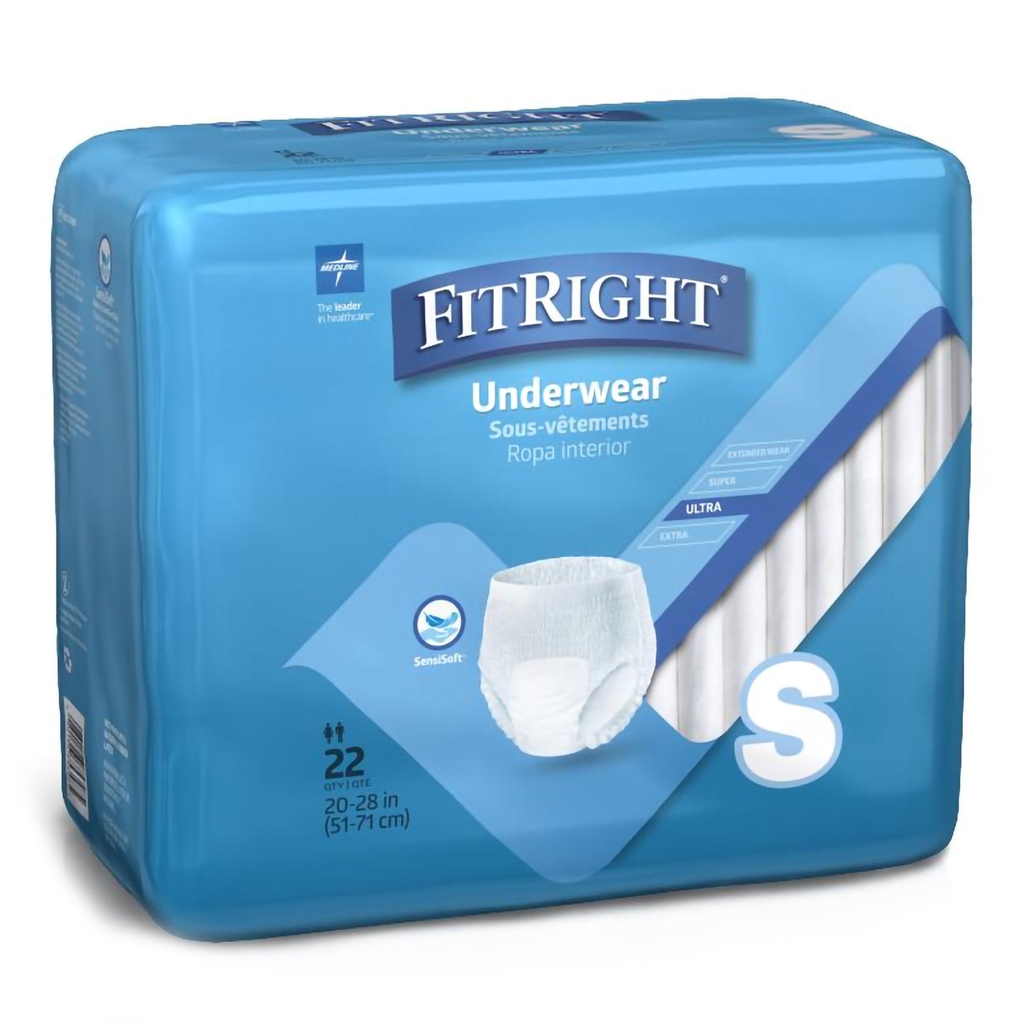 Absorbent Underwear FitRight® Classic Pull On with Tear Away Seams Small Unisex Disposable Moderate Absorbency - image 2