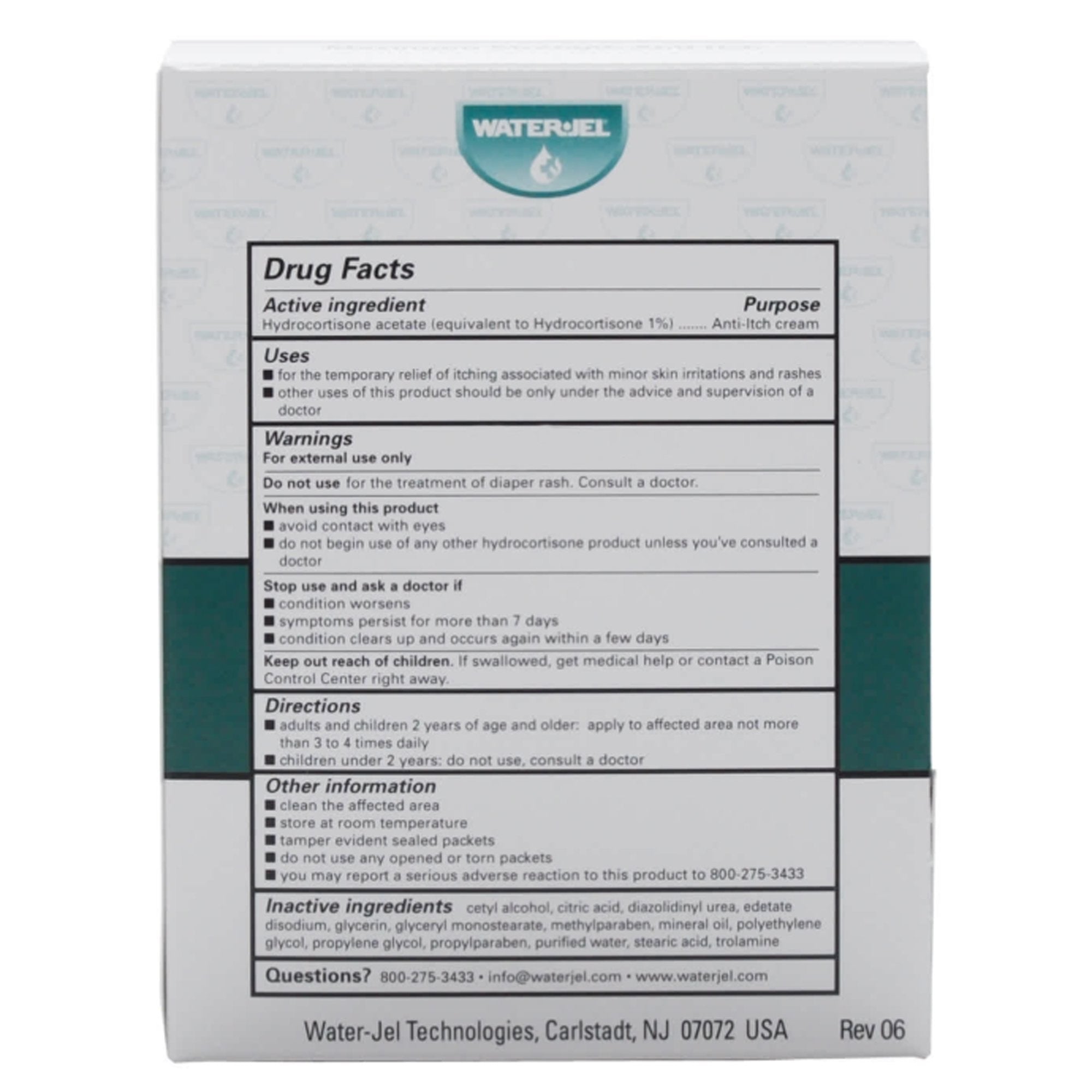 Itch Relief Water-Jel® 1% Strength Cream 0.9 Gram Individual Packet - image 3