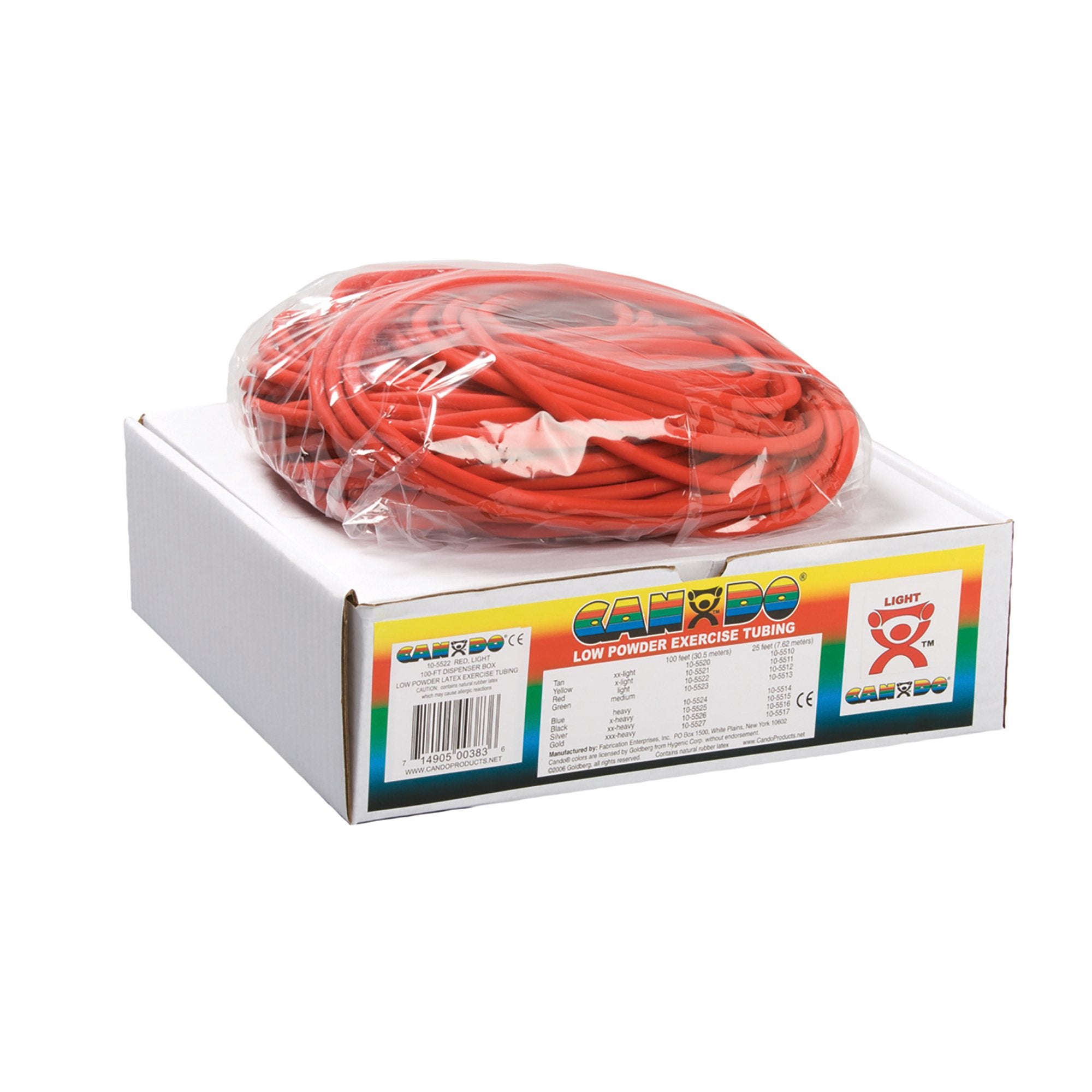 Exercise Resistance Tubing CanDo® Low Powder Red 100 Foot Length Light Resistance