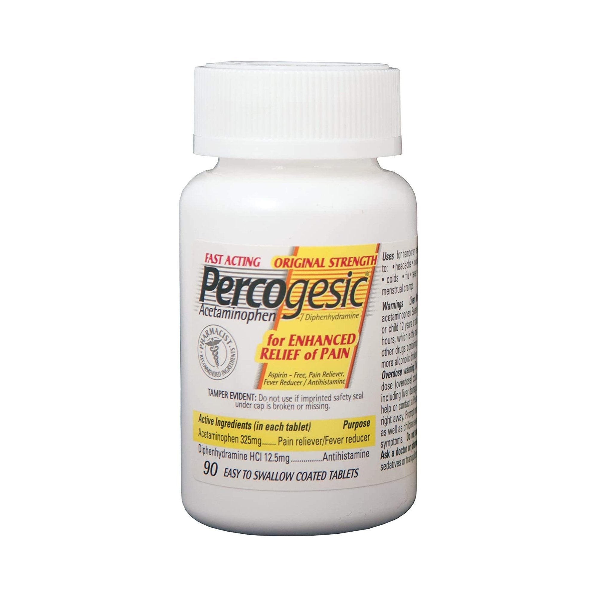 Allergy Relief Percogesic® 325 mg - 12.5 mg Strength Tablet 90 per Bottle - image 2