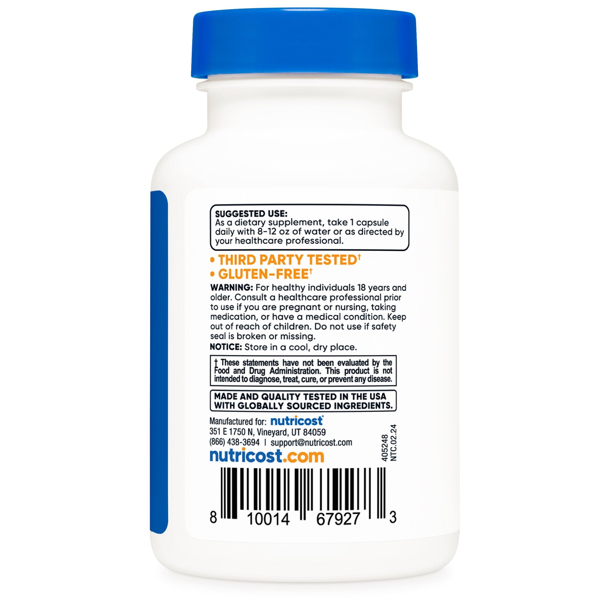 Dietary Supplement nutricost® KSM-66® Ashwagandha Extract / Black Pepper Extract 600 mg - 5 mg Strength Capsule 60 Per Bottle - image 2