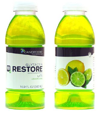 Oral Supplement Glytactin® RESTORE LITE Lemon-Lime Flavor Liquid 16.9 oz. Bottle