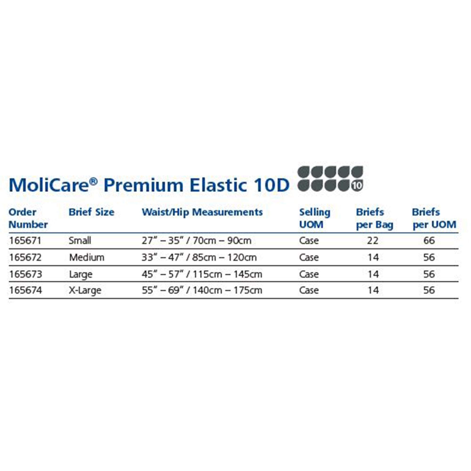 Incontinence Brief MoliCare® Premium Elastic 10D Adult X-Large Unisex Disposable Heavy Absorbency - image 4