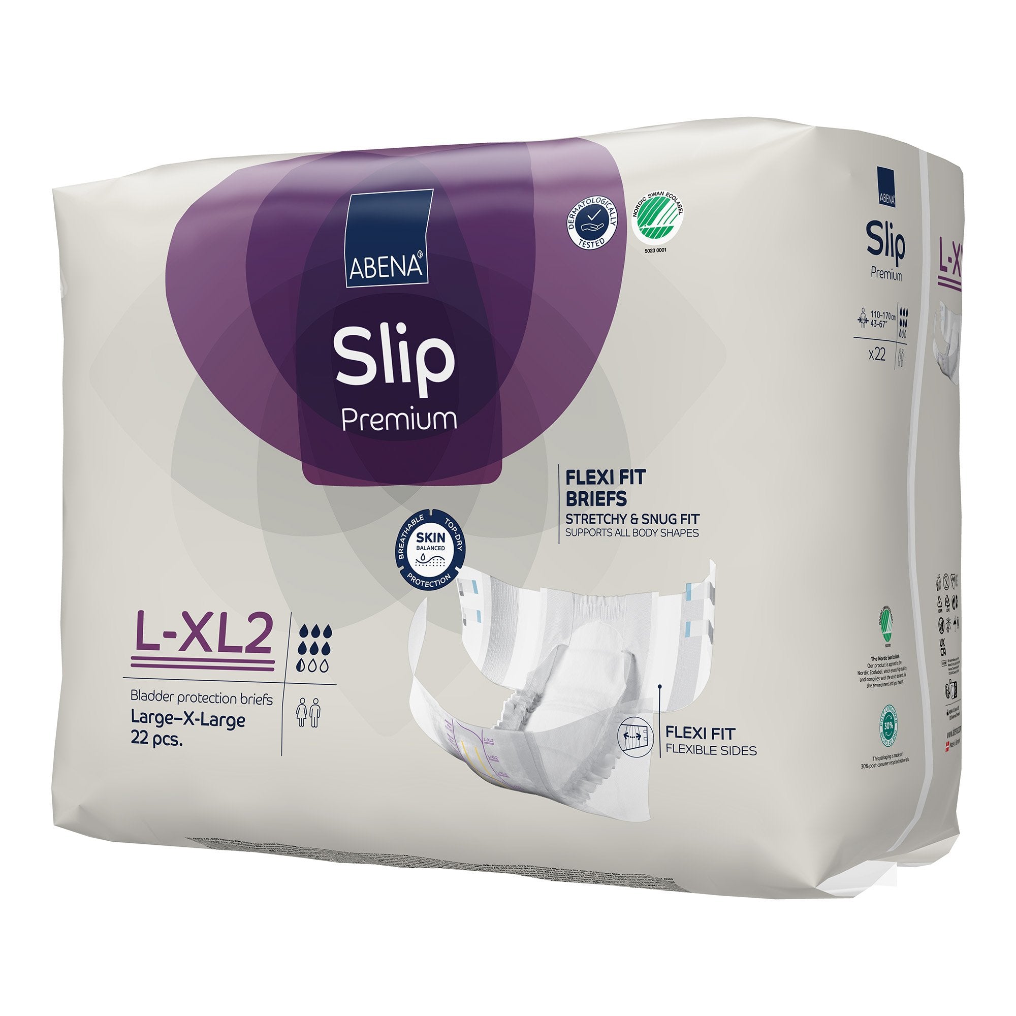 Incontinence Brief Abena Slip Flexi Fit Adult Large / X-Large Unisex Disposable Heavy Absorbency - image 4