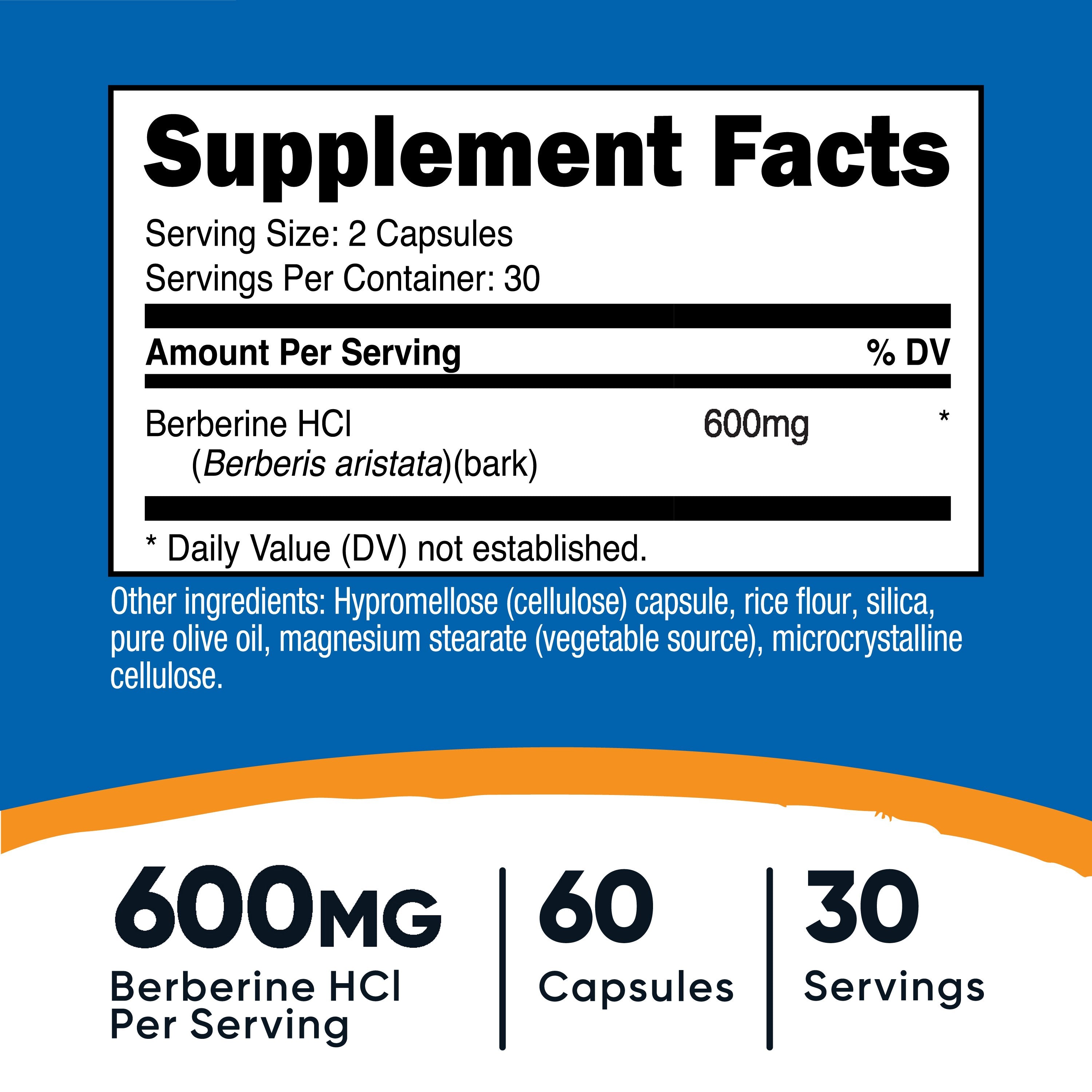 Dietary Supplement nutricost® Berberine 600 mg Strength Capsule 60 Per Bottle - image 5