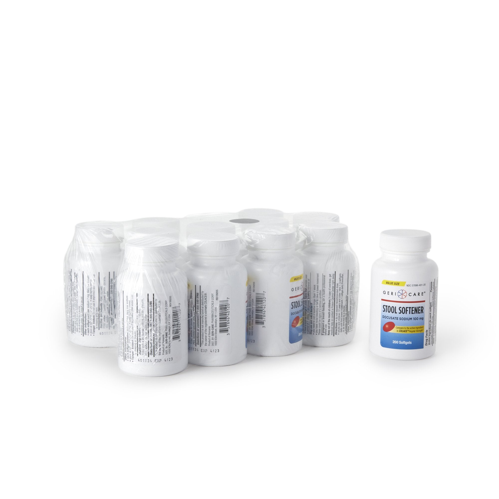 Stool Softener Geri-Care® Softgel 200 per Bottle 100 mg Strength Docusate Sodium - image 2