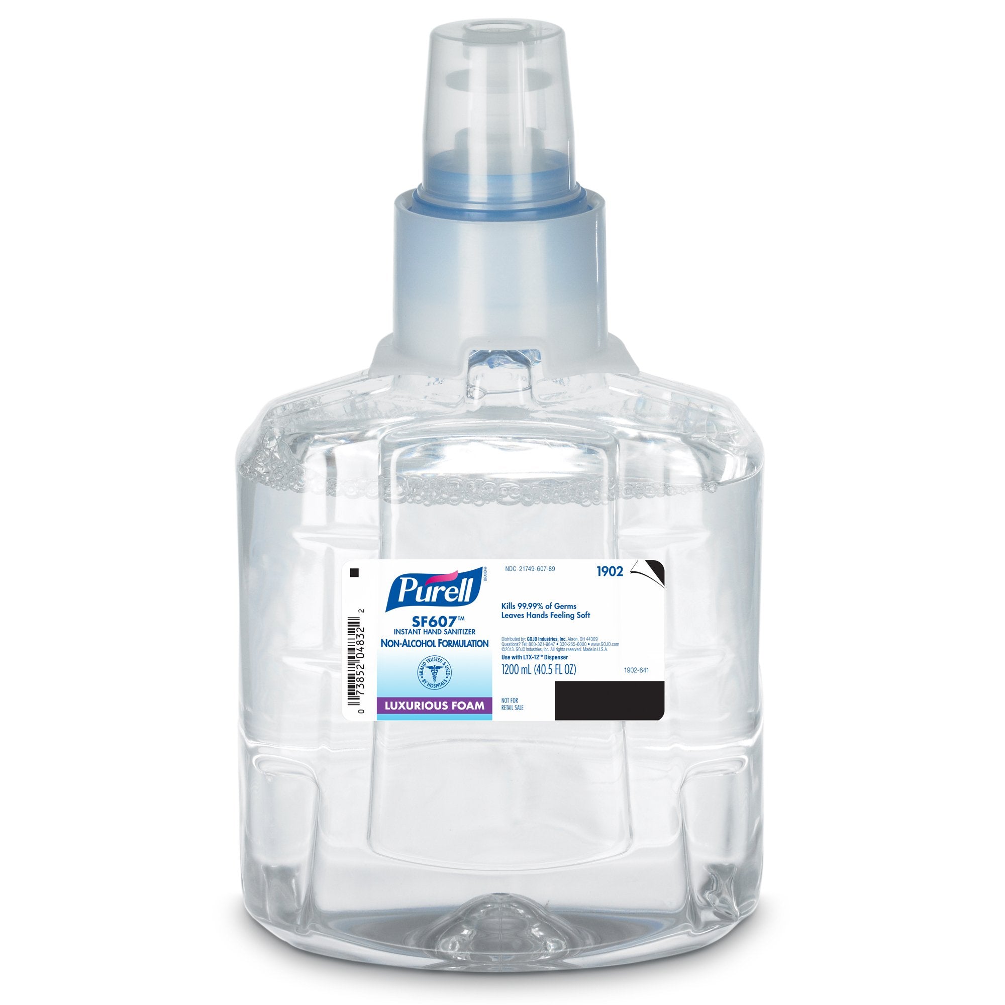 Alcohol-Free Hand Sanitizer Purell® SF607™ 1,200 mL BZK (Benzalkonium Chloride) Foaming Dispenser Refill Bottle