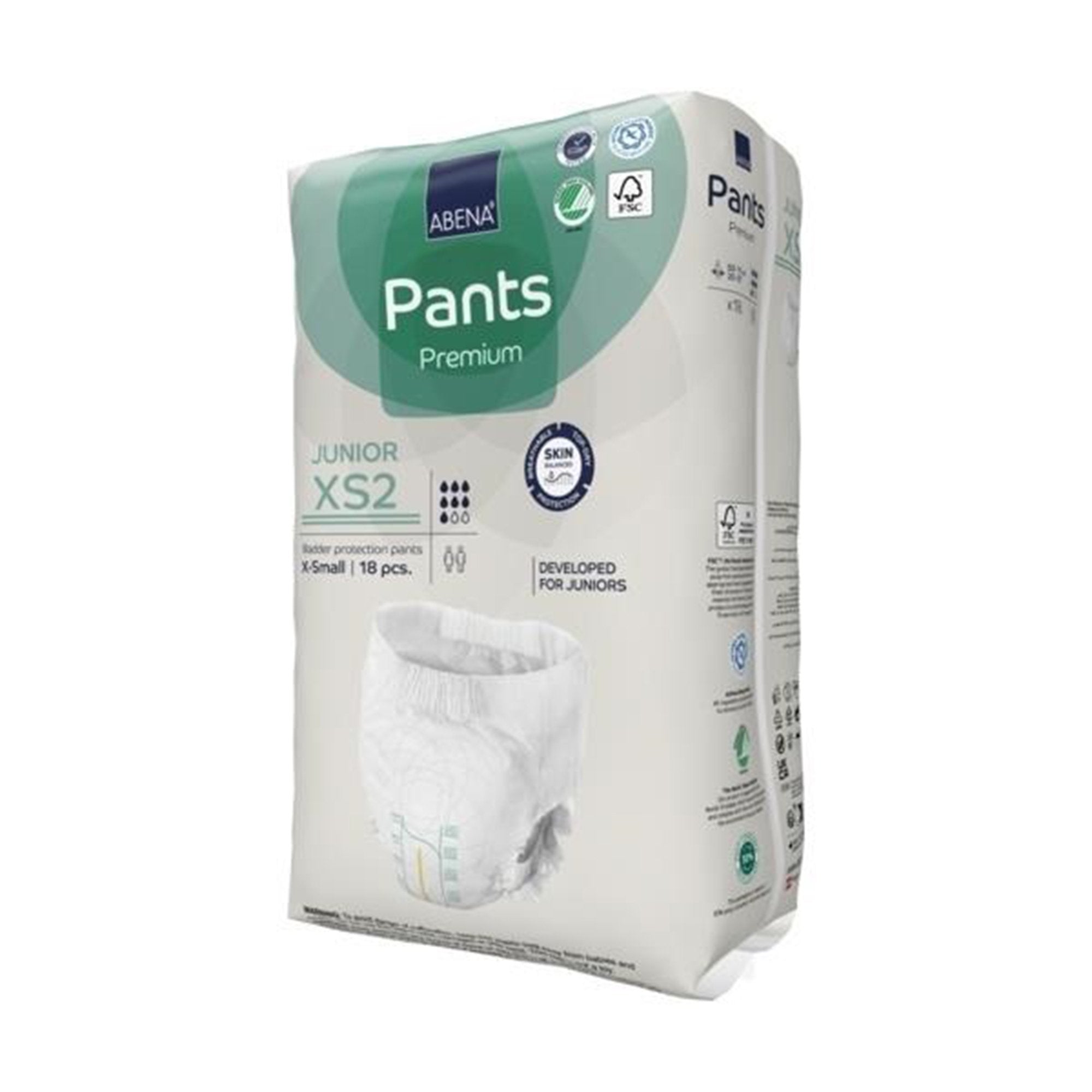 Unisex Youth Absorbent Underwear Abena® Premium Pants Junior XS2 Pull On with Tear Away Seams X-Small Disposable Moderate Absorbency - image 4