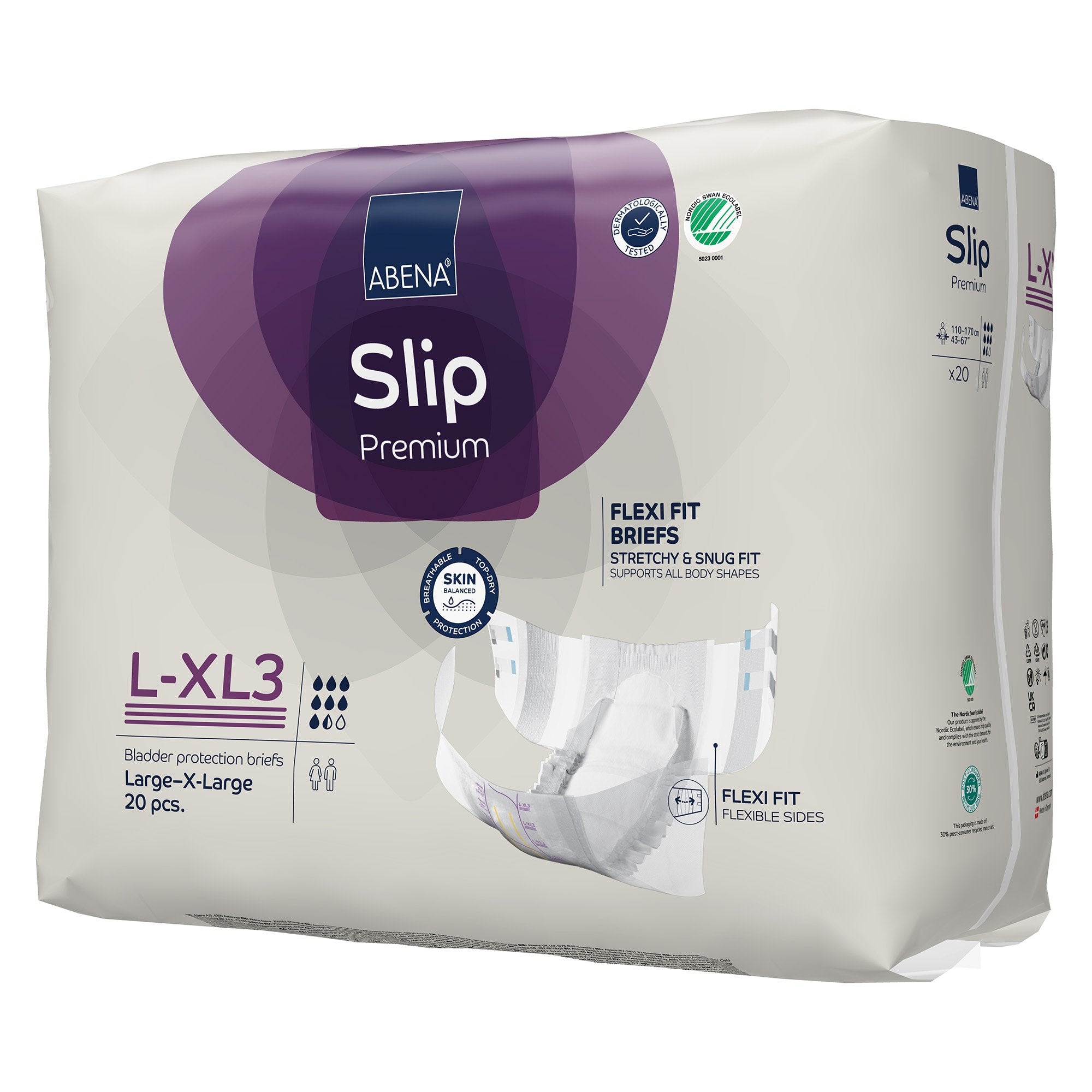 Incontinence Brief Abena Slip Flexi Fit Adult Large / X-Large Unisex Disposable Heavy Absorbency - image 4