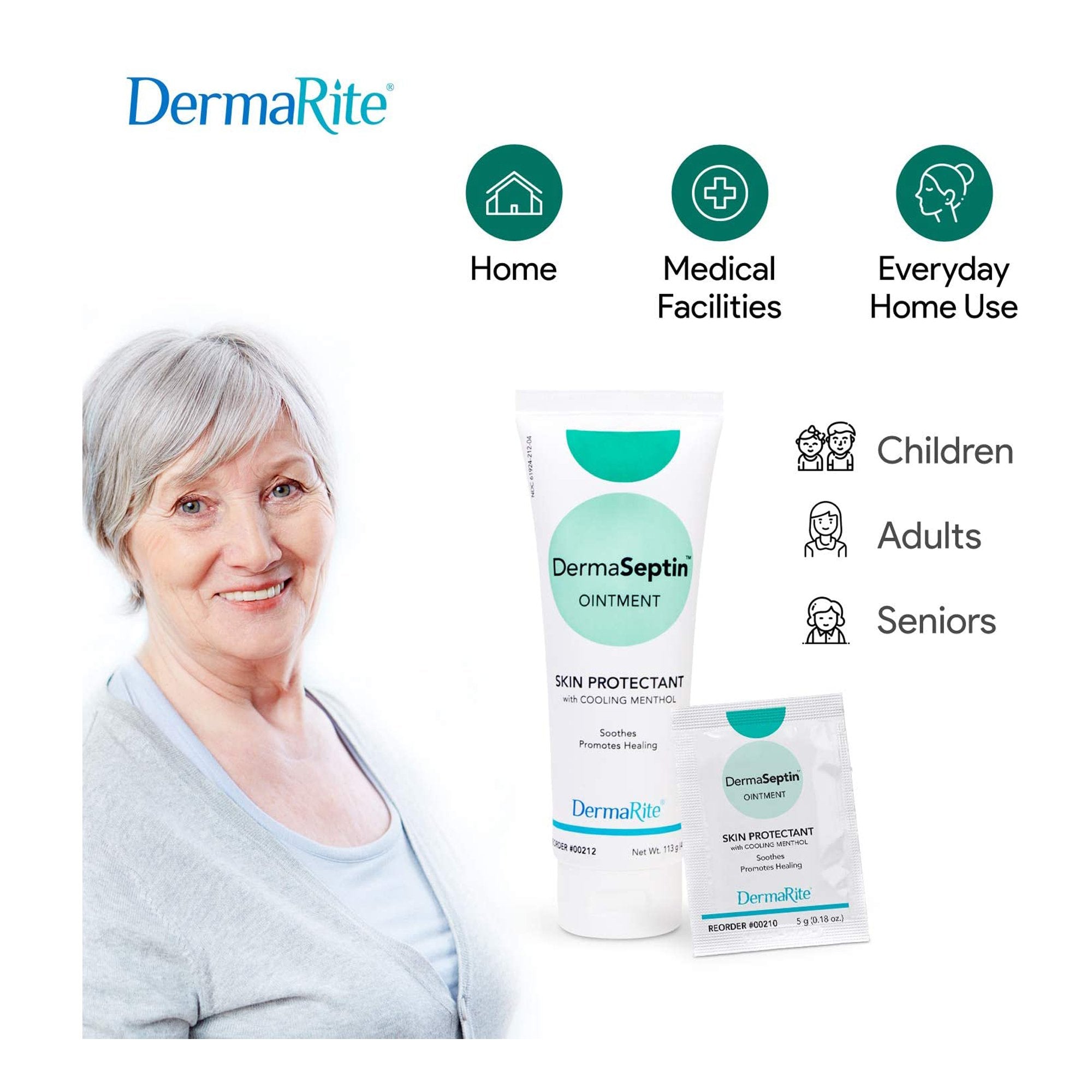 Skin Protectant DermaSeptin® 4 oz. Tube Unscented Ointment - image 3