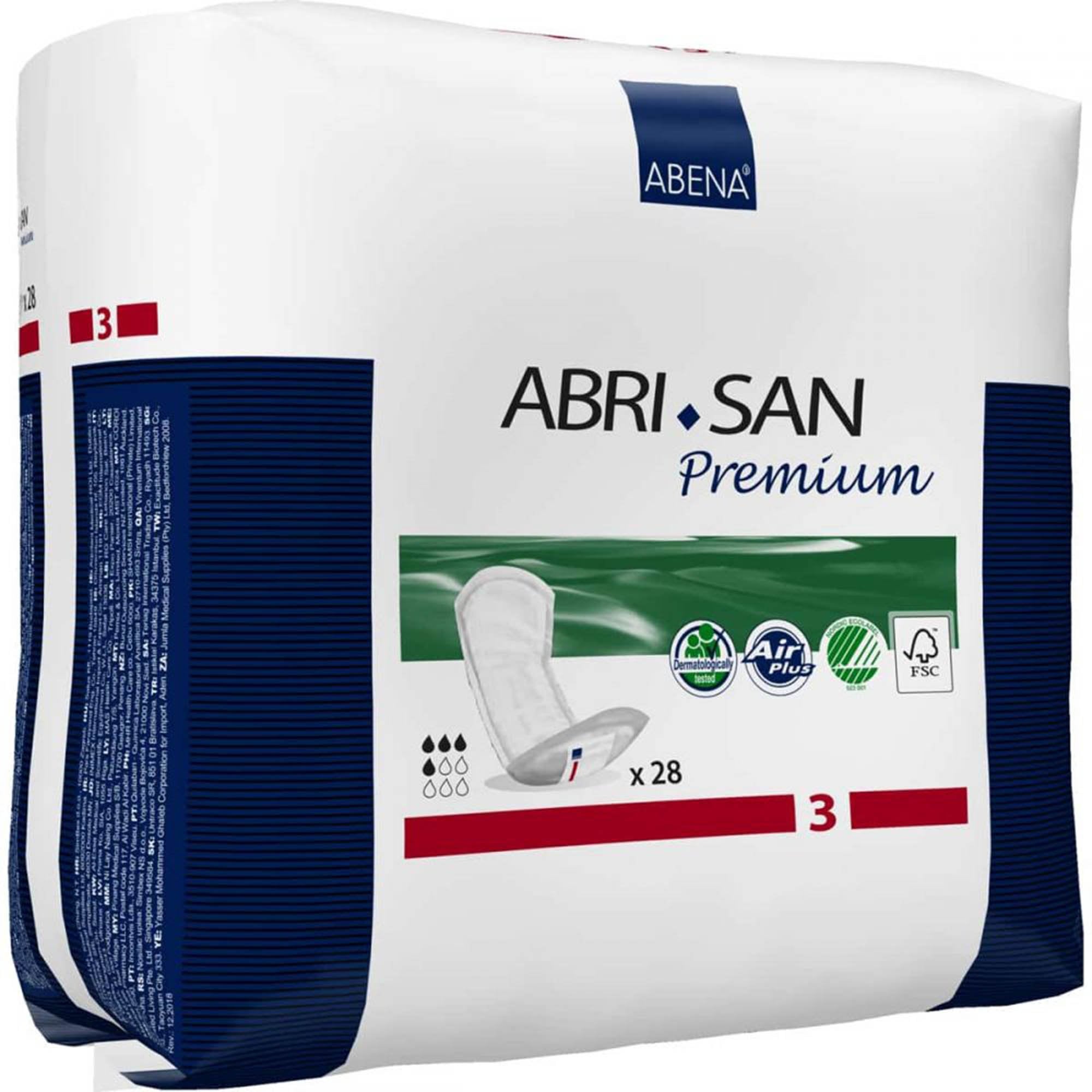 Bladder Control Pad Abri-San™ Premium #3 12 Inch Length Moderate Absorbency Fluff / Polymer Core One Size Fits Most - image 3