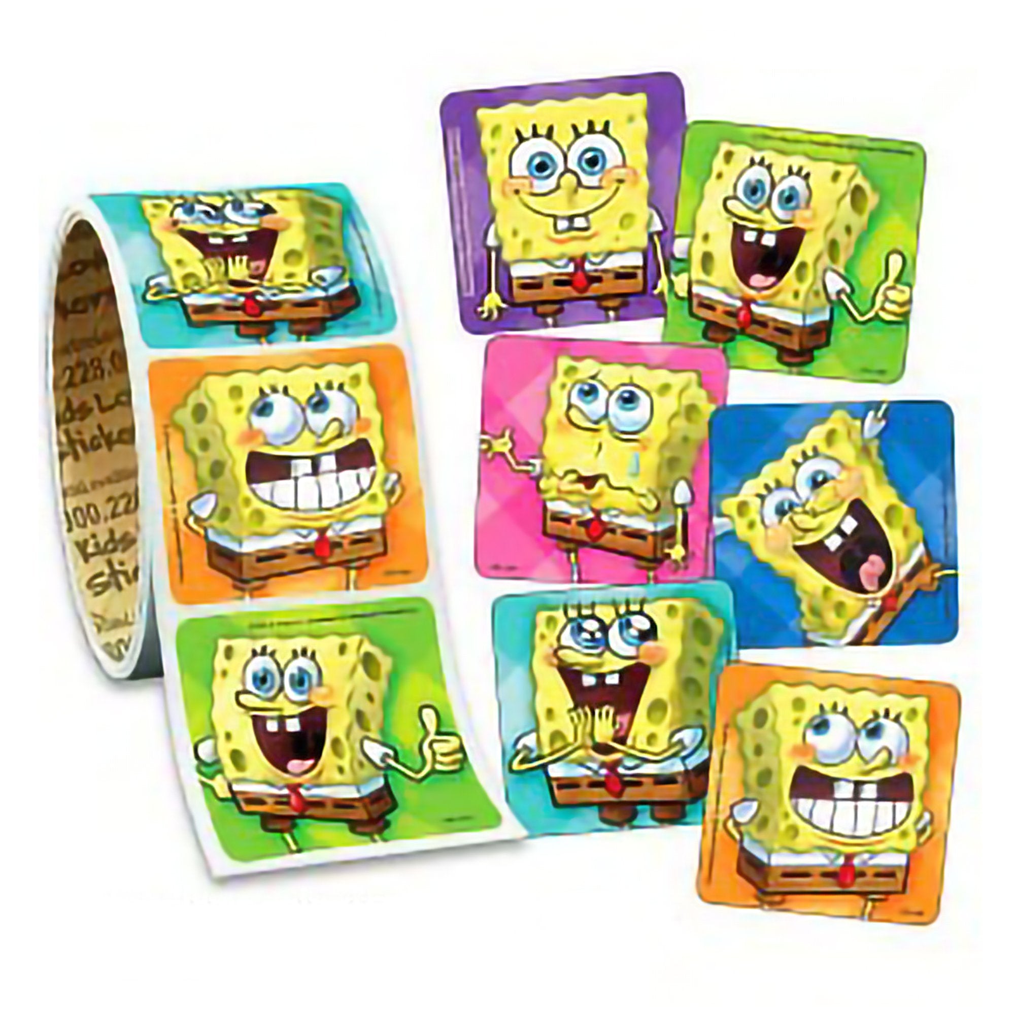 Medibadge® KLS™ Spongebob Faces Mega Roll Value Stickers™