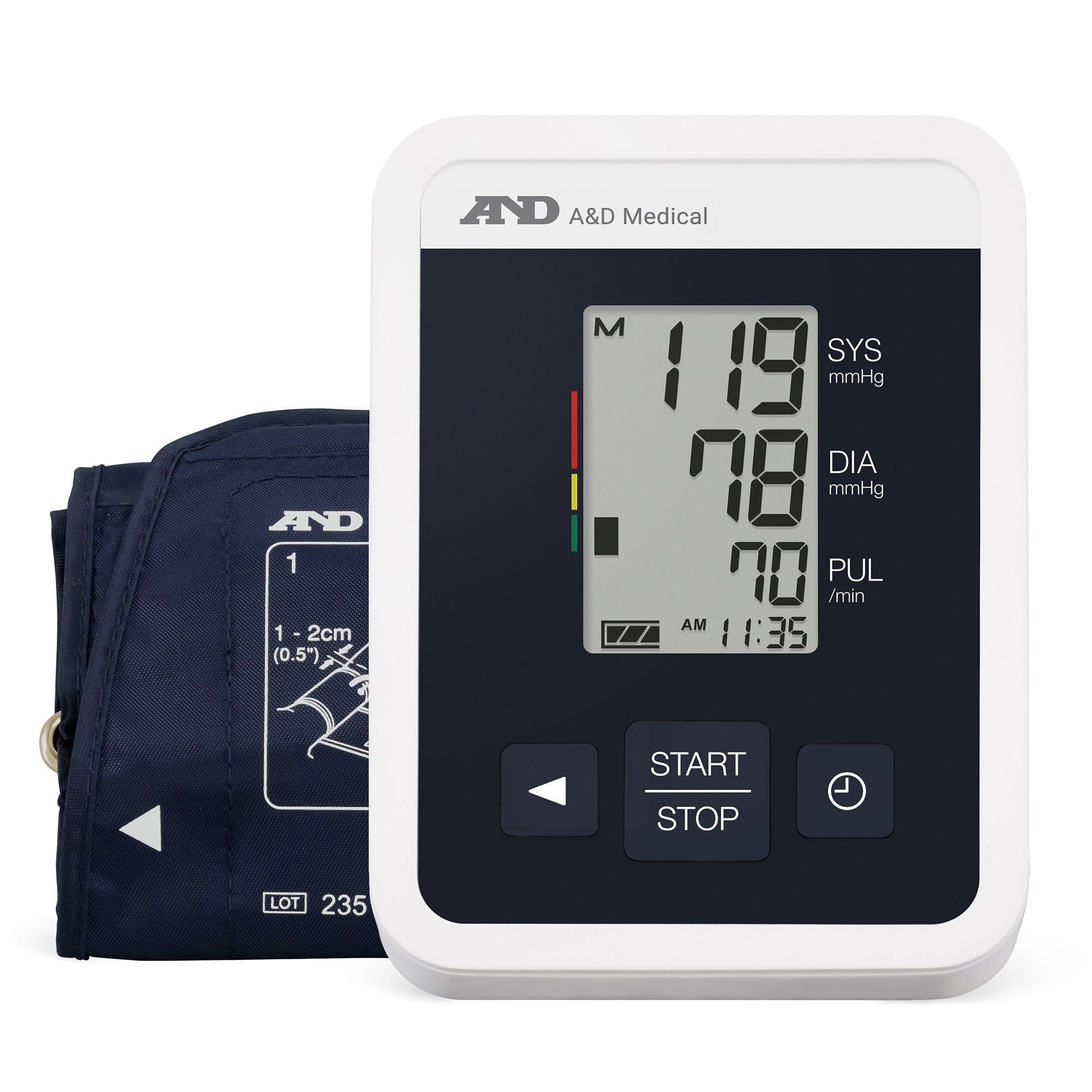 Digital Blood Pressure Monitor AND Wide Cuff Nylon Cuff 8.6 tp 16.5 Inch Circumference Desk Model
