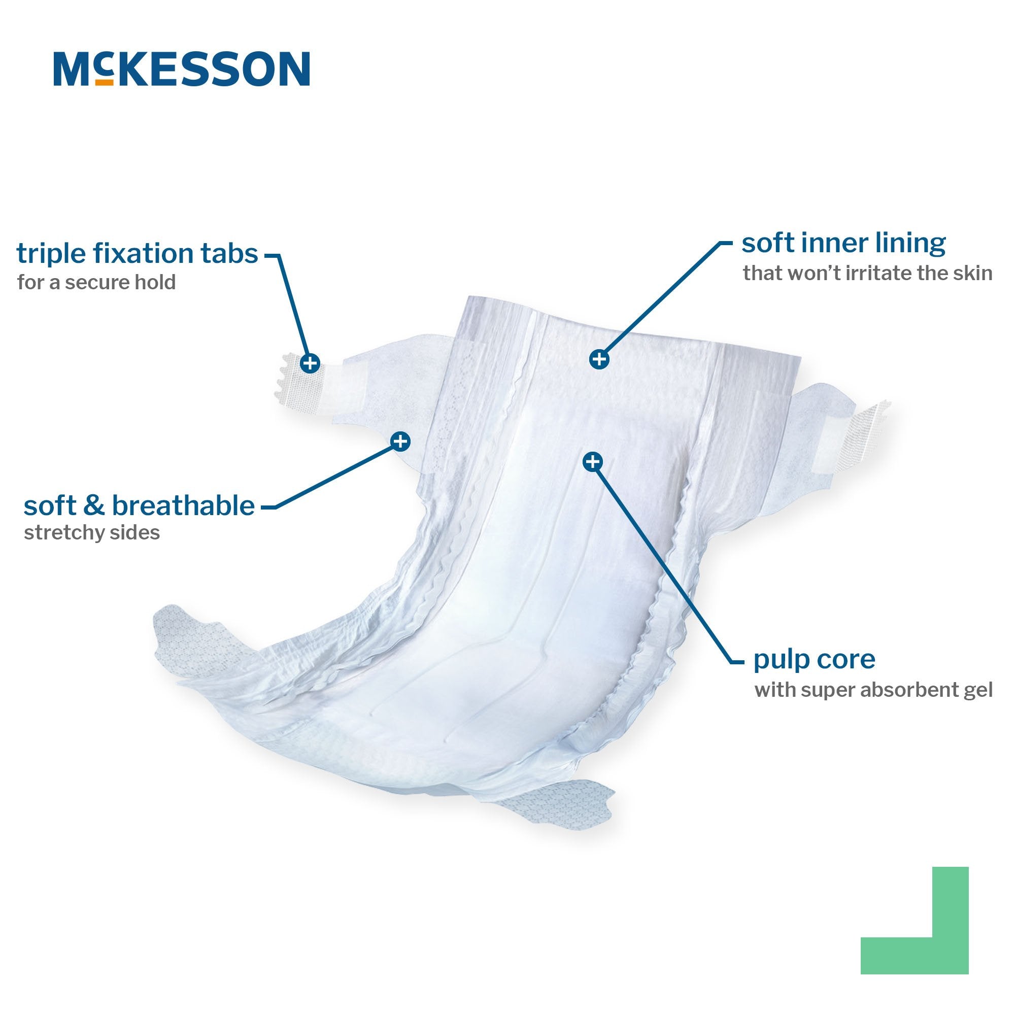 Unisex Baby Diaper McKesson Size 8 Disposable Heavy Absorbency - image 4