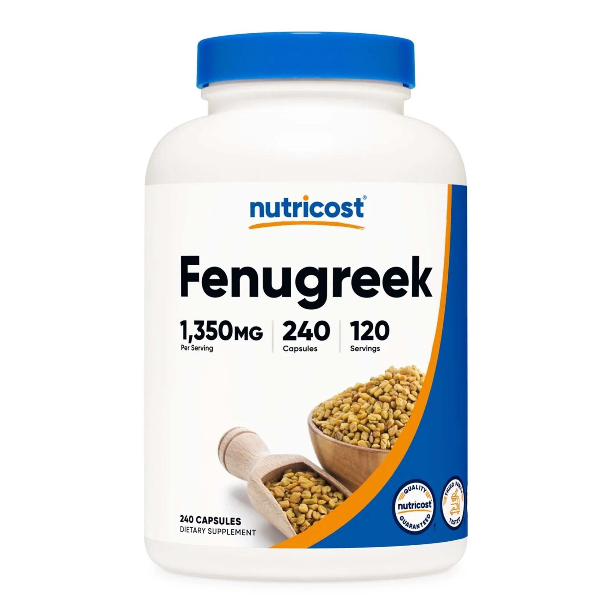 Dietary Supplement nutricost® Fenugreek 1,350 mg Strength Capsule 240 Per Bottle