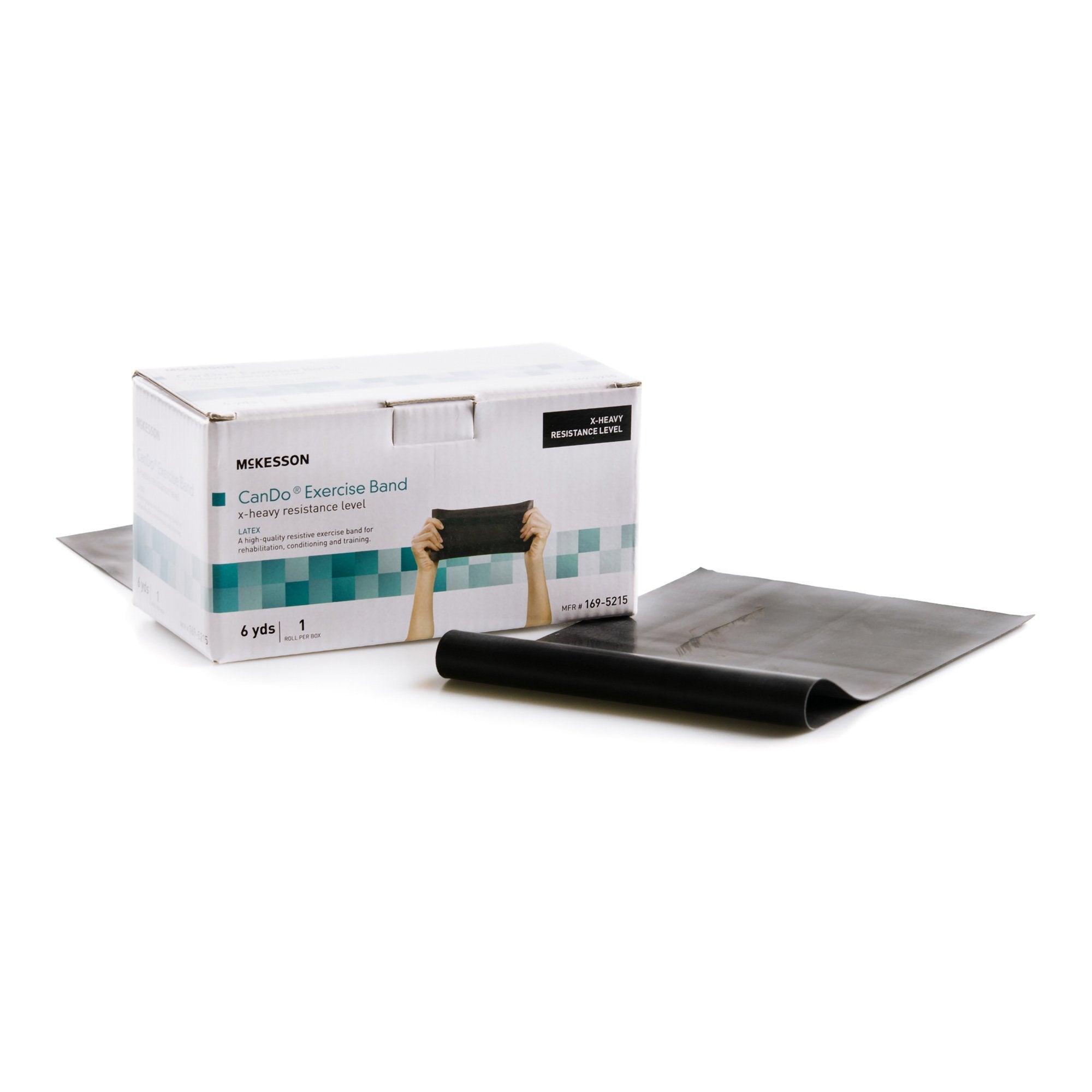 McKesson Exercise Resistance Band, Black, 5" x 6 Yard, Extra-Heavy Resistance