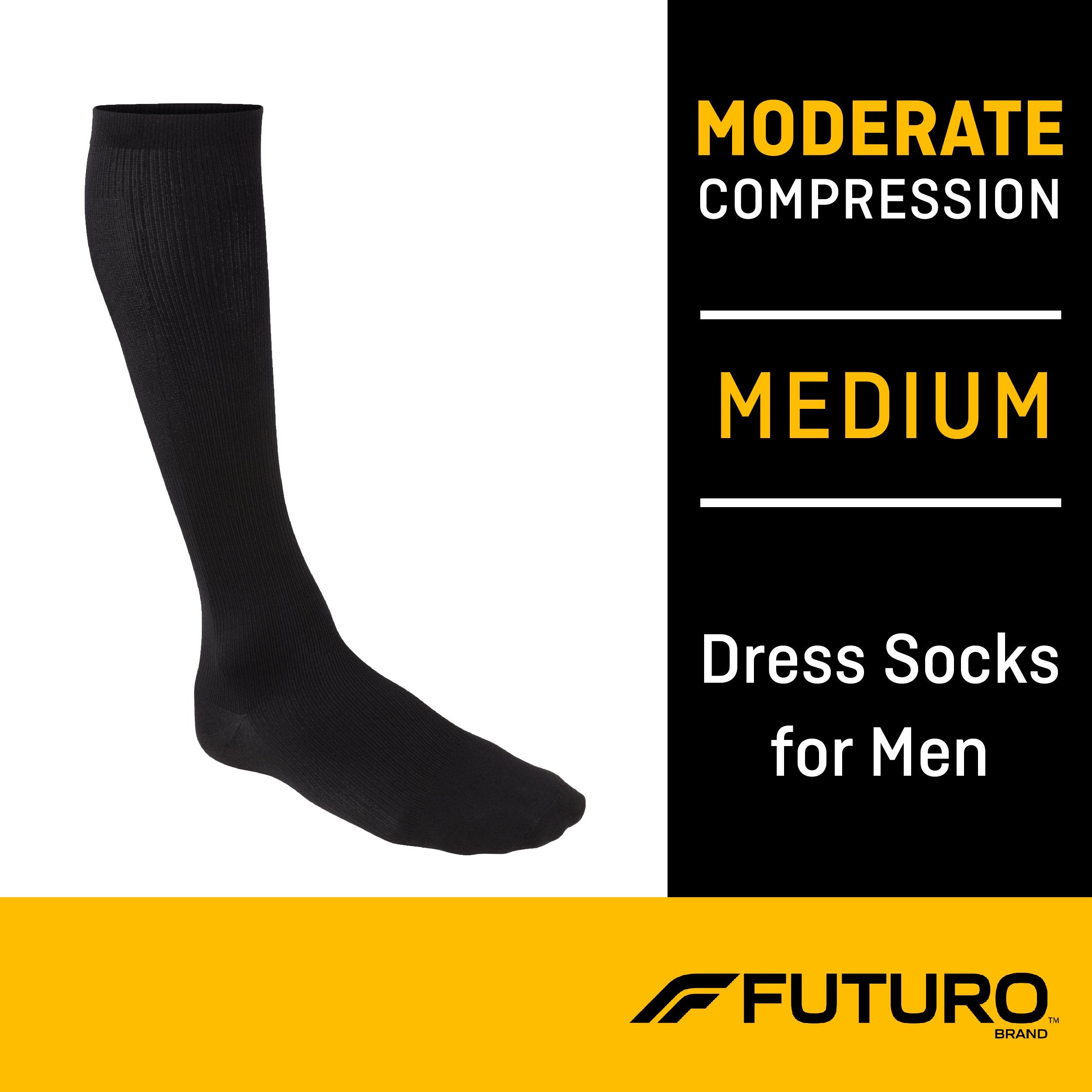 Compression Socks 3M™ Futuro™ Revitalizing Over the Calf Medium Black Closed Toe - image 2