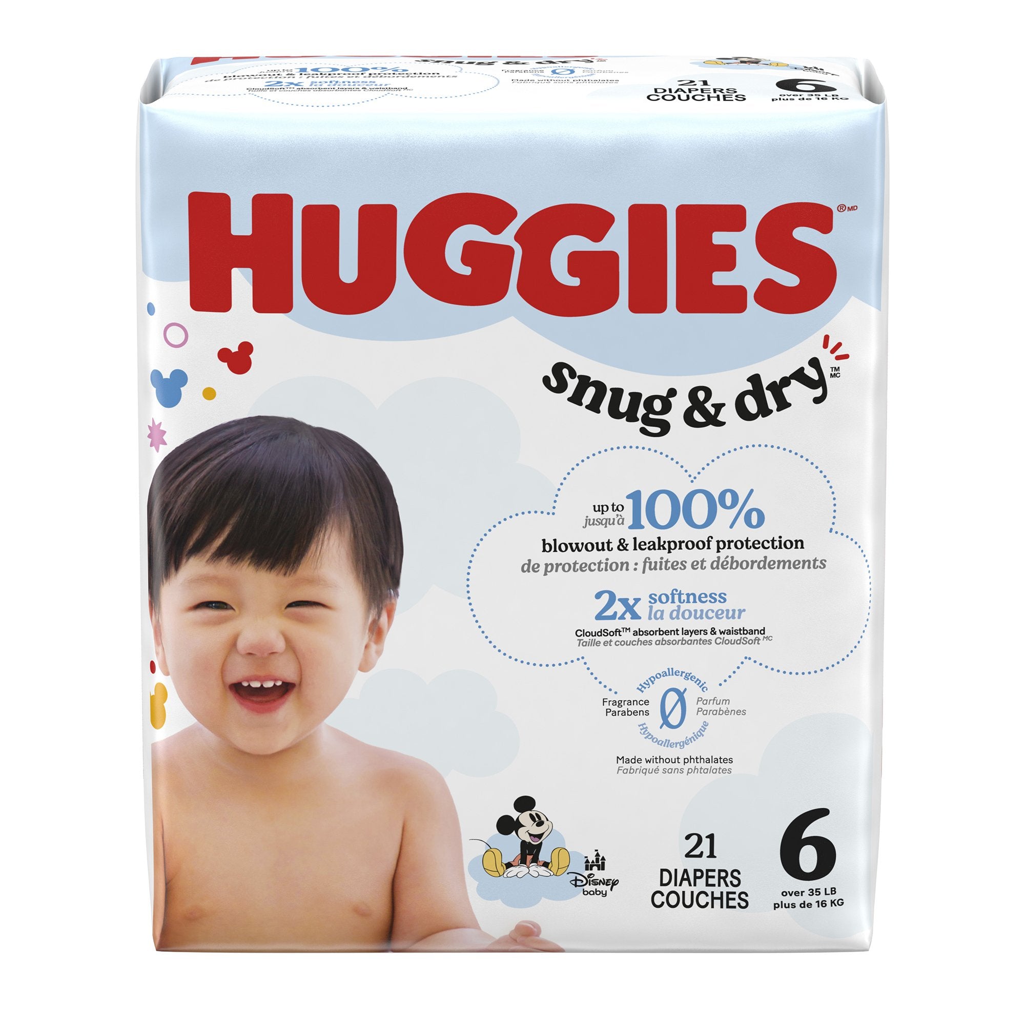 Unisex Baby Diaper Huggies® Snug & Dry Size 6 Disposable Heavy Absorbency - image 4
