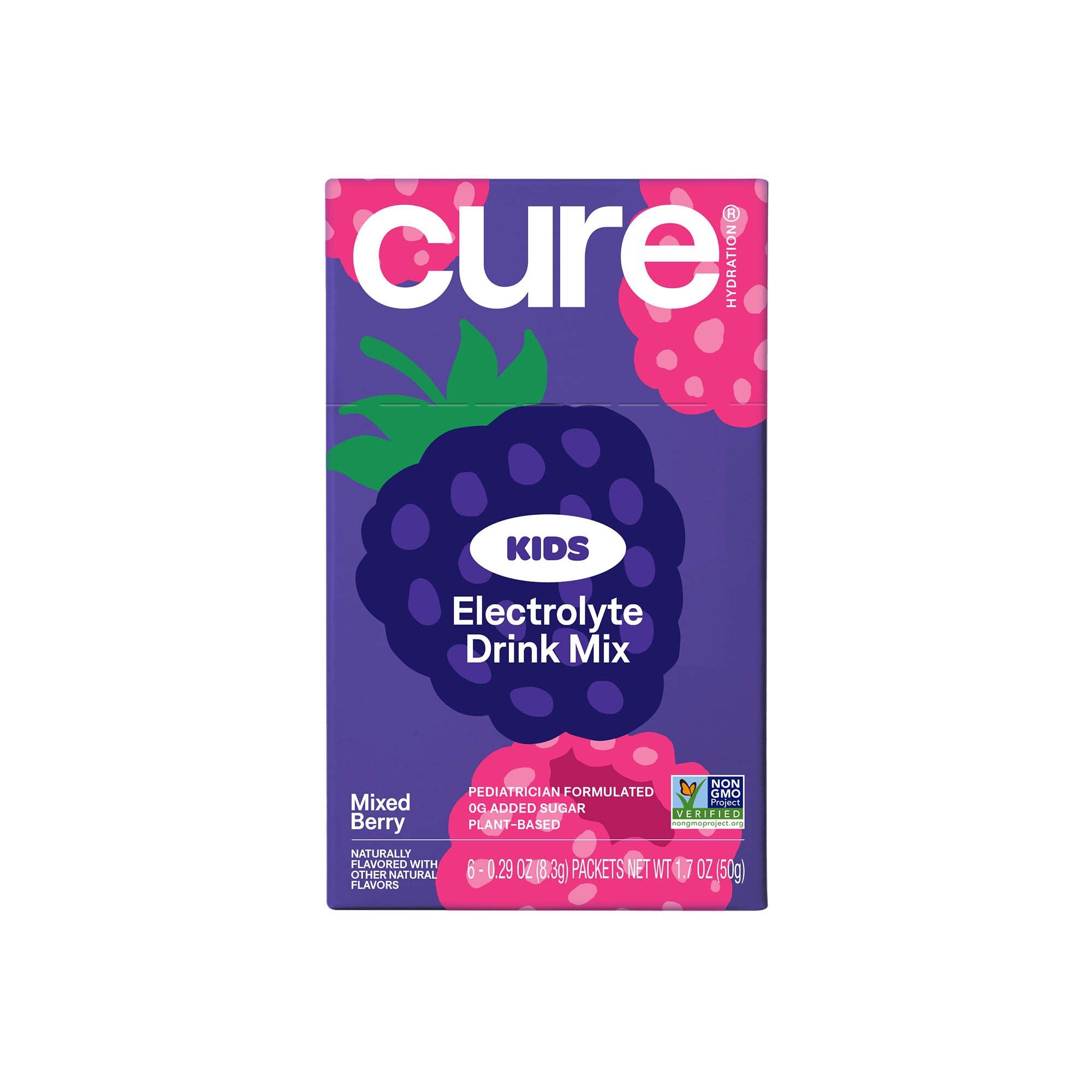 Cure® Kids Electrolyte Drink Mix, Mixed Berry, 7.5-gram Packet