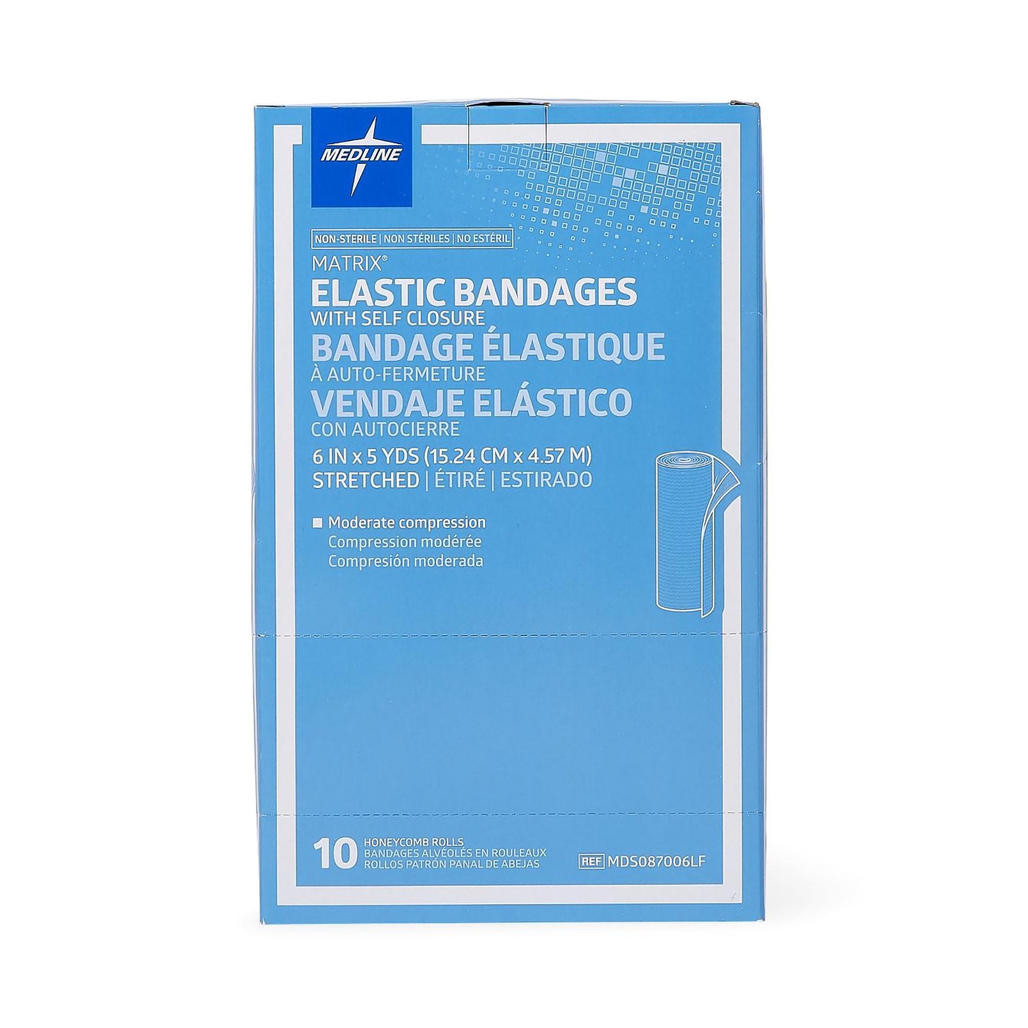 Elastic Bandage Matrix 6 Inch X 5 Yard Double Hook and Loop Closure Natural NonSterile Medium Compression - image 4